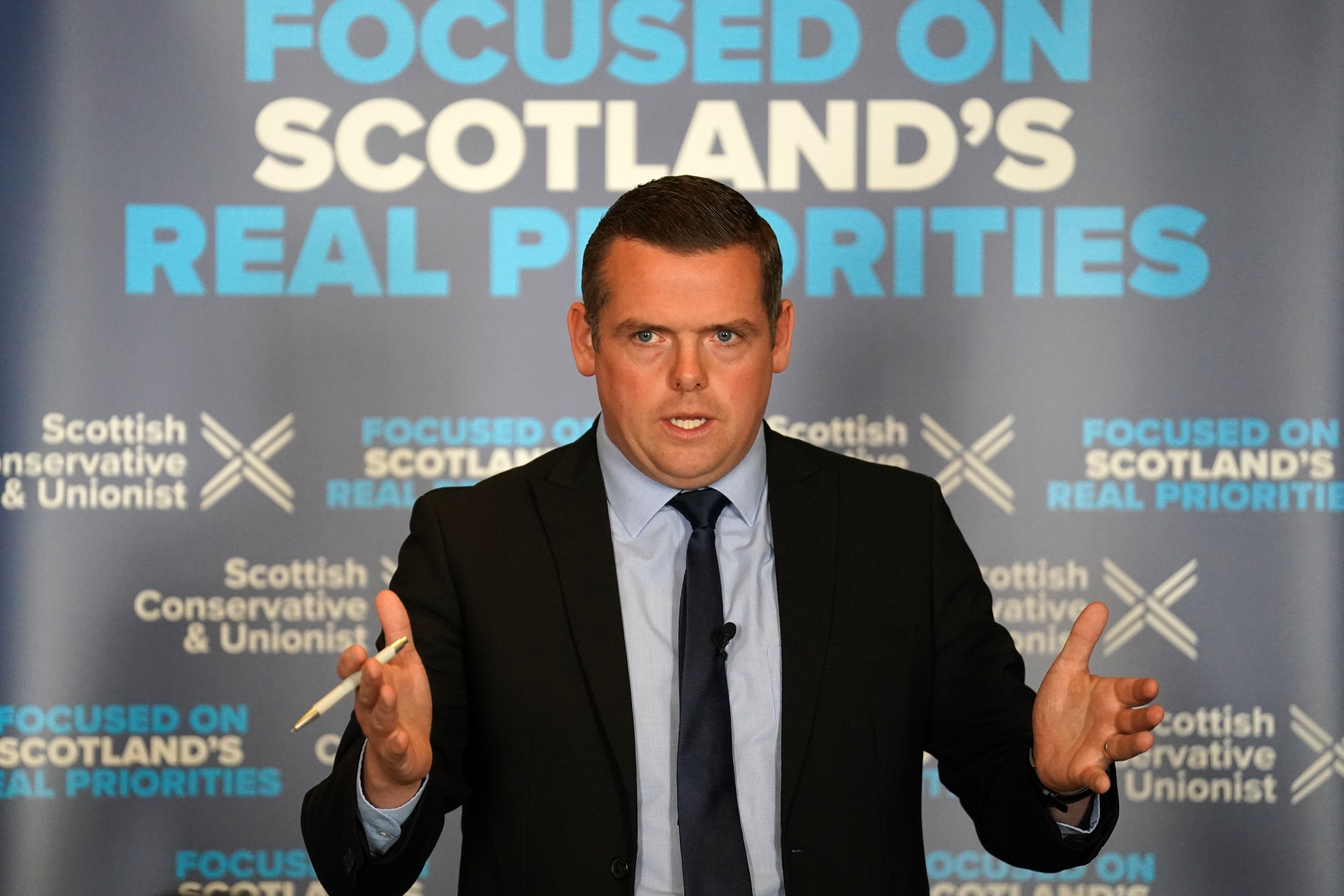 Scottish Conservative leader Douglas Ross will give a speech in Manchester on Sunday (Andrew Milligan/PA)