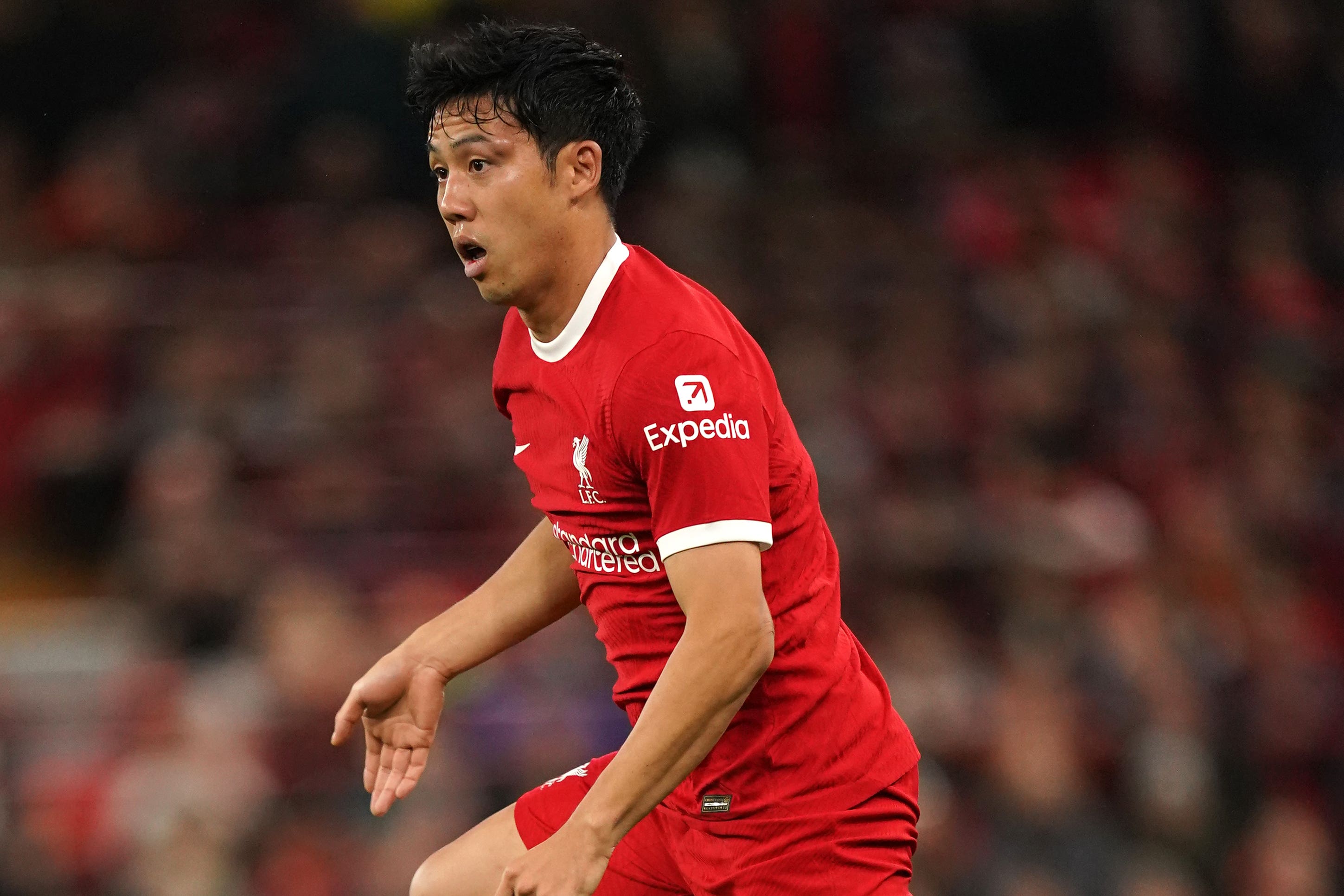 Wataru Endo was frustrated after Liverpool missed out on a point (Martin Rickett/PA)