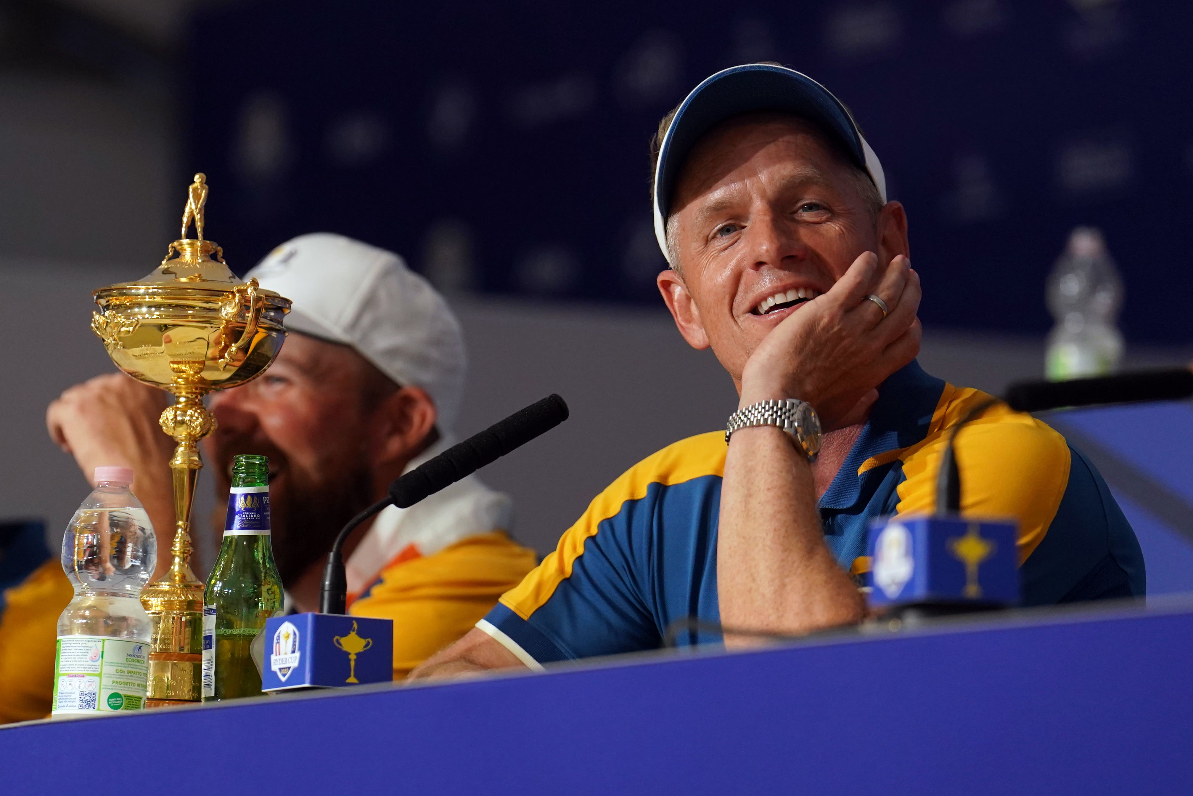 Luke Donald with the Ryder Cup (David Davies/PA)