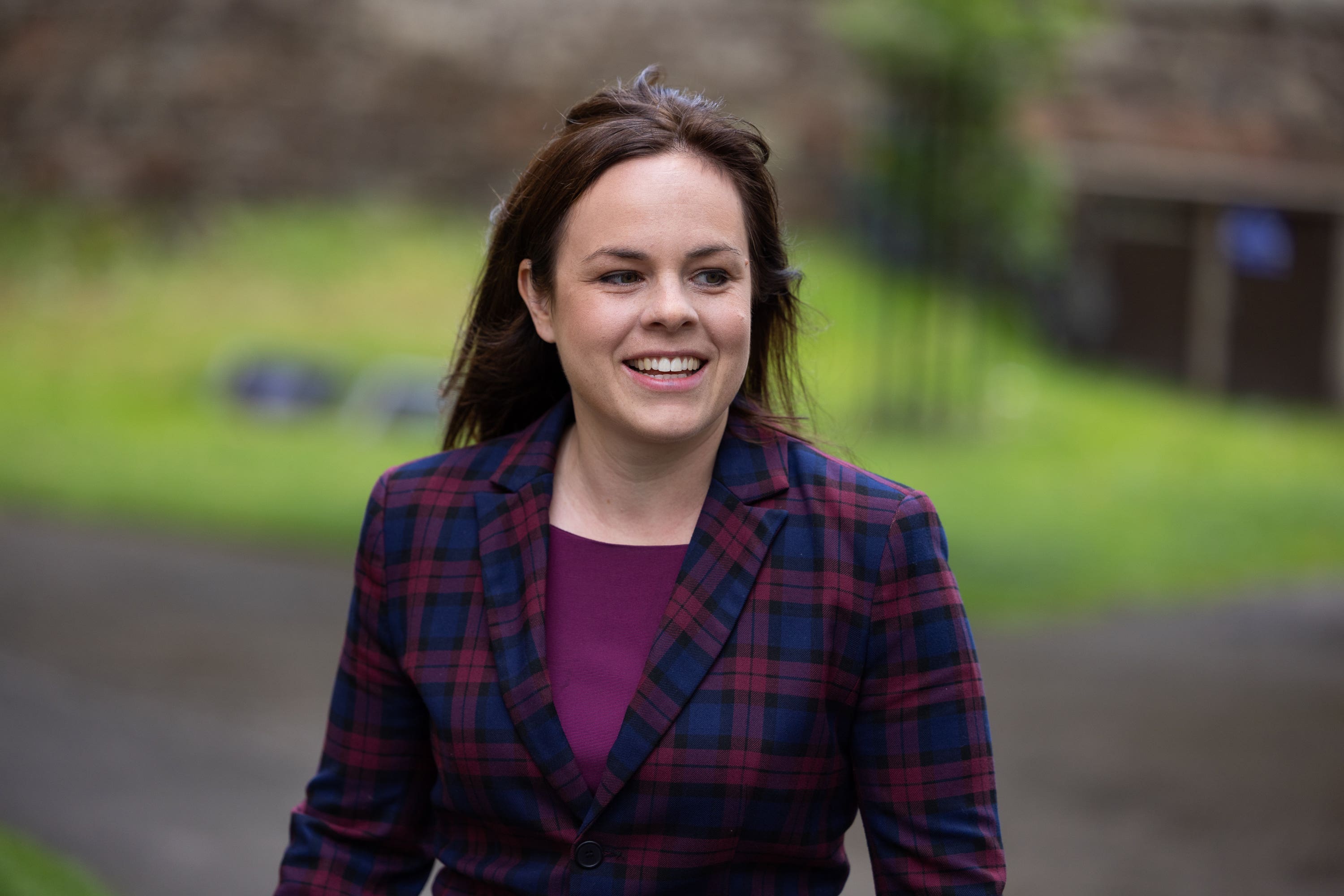 Kate Forbes was one of three MSPs who stood alongside Mr Ewing as he addressed the media last week following his suspension (Paul Campbell/PA)