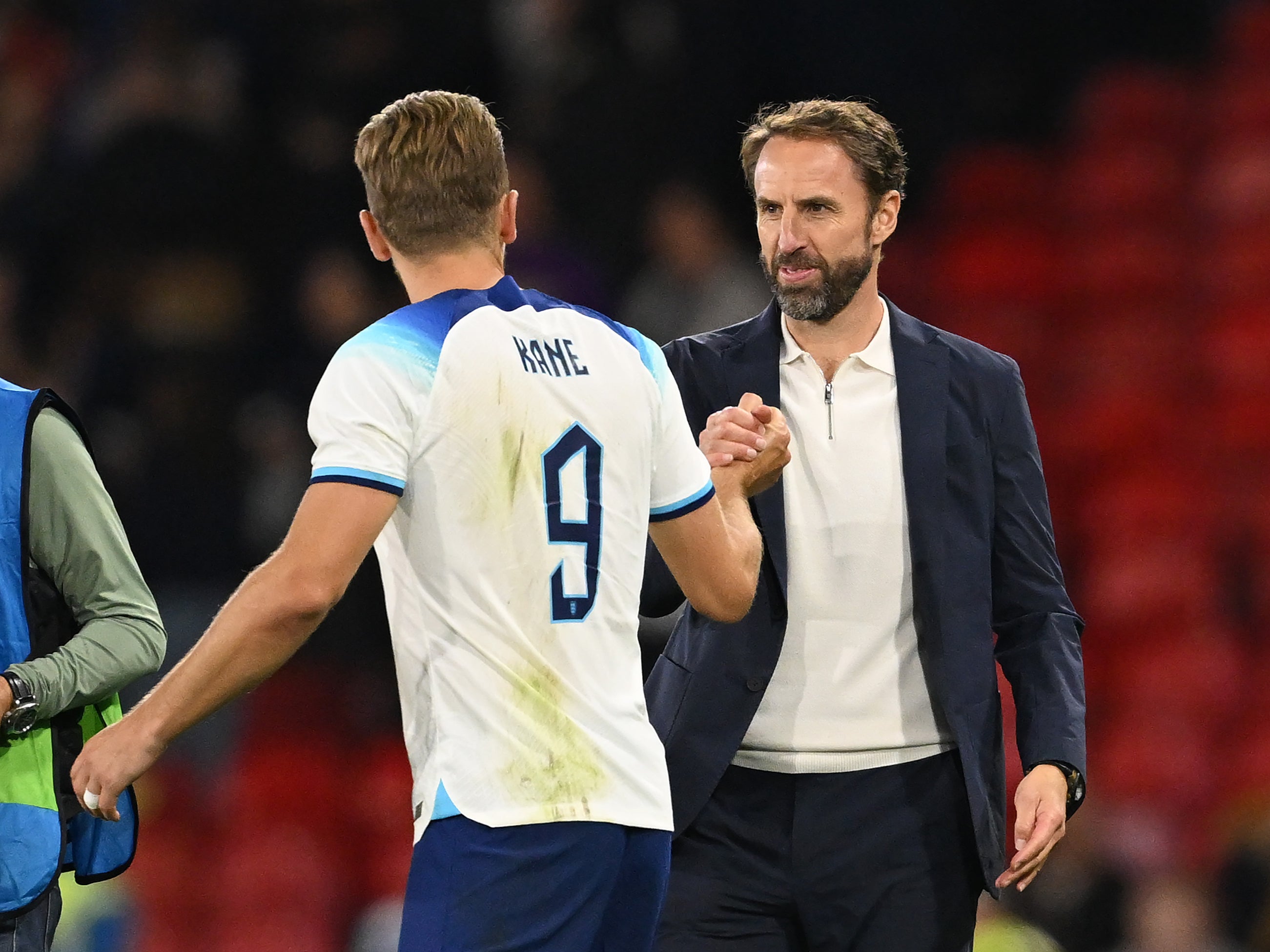 Gareth Southgate and England captain Harry Kane