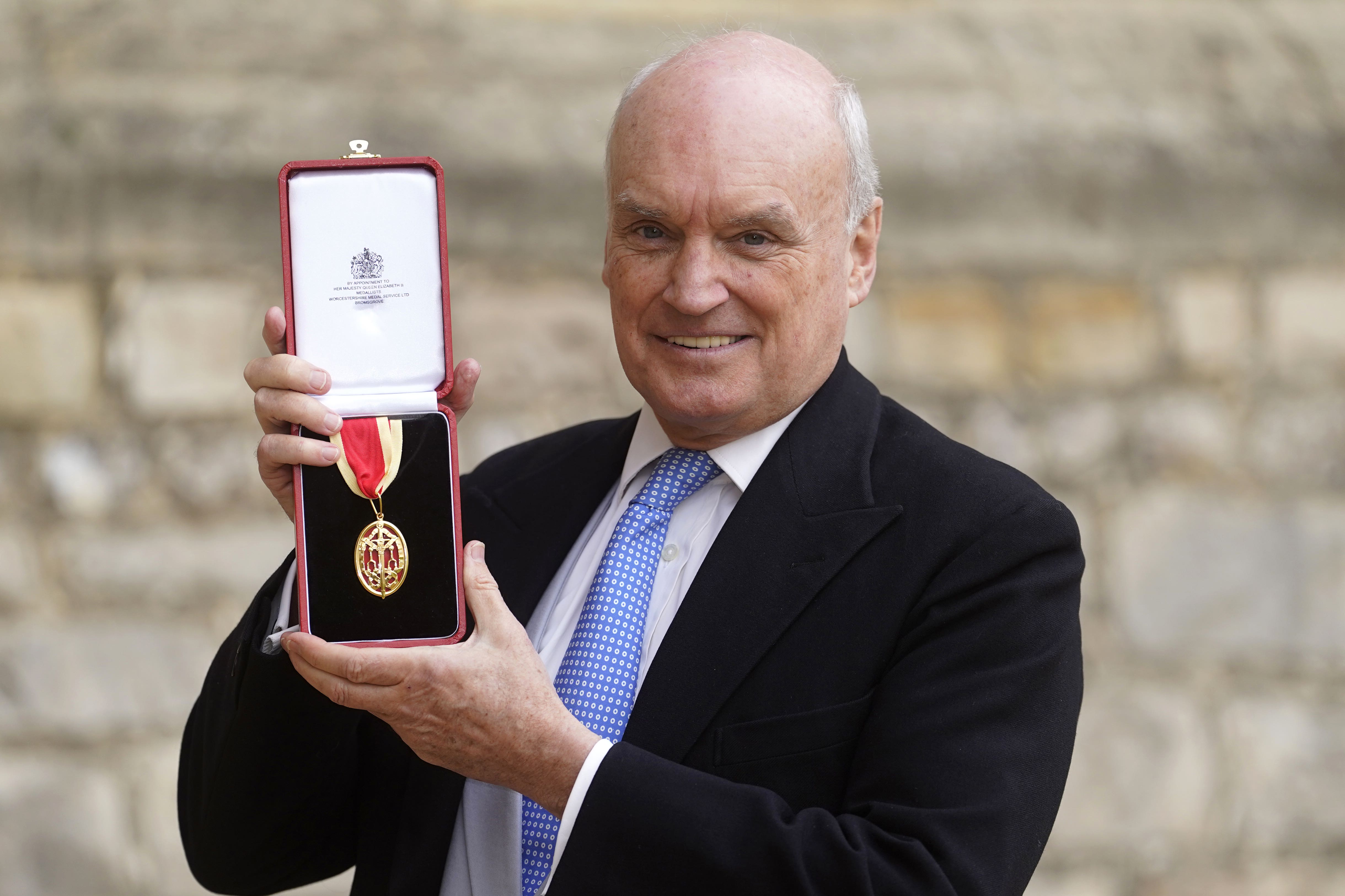 Sir Nicholas Coleridge, chairman of the Victoria & Albert Museum, after being made a Knight Bachelor. He is to become provost of Eton College (Andrew Matthews/PA)