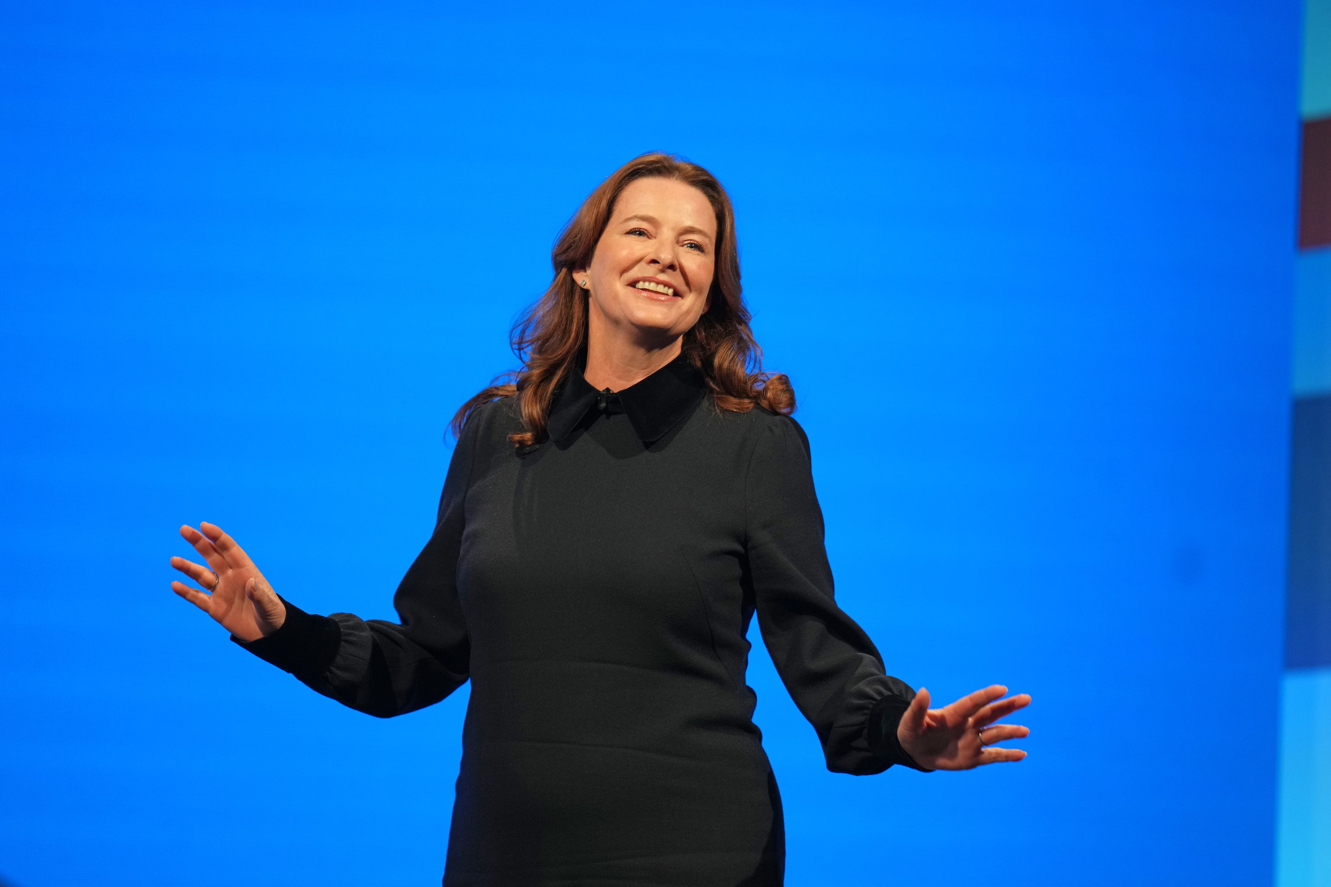 Education Secretary Gillian Keegan delivers a speech during the Tory Party conference (Danny Lawson/PA)