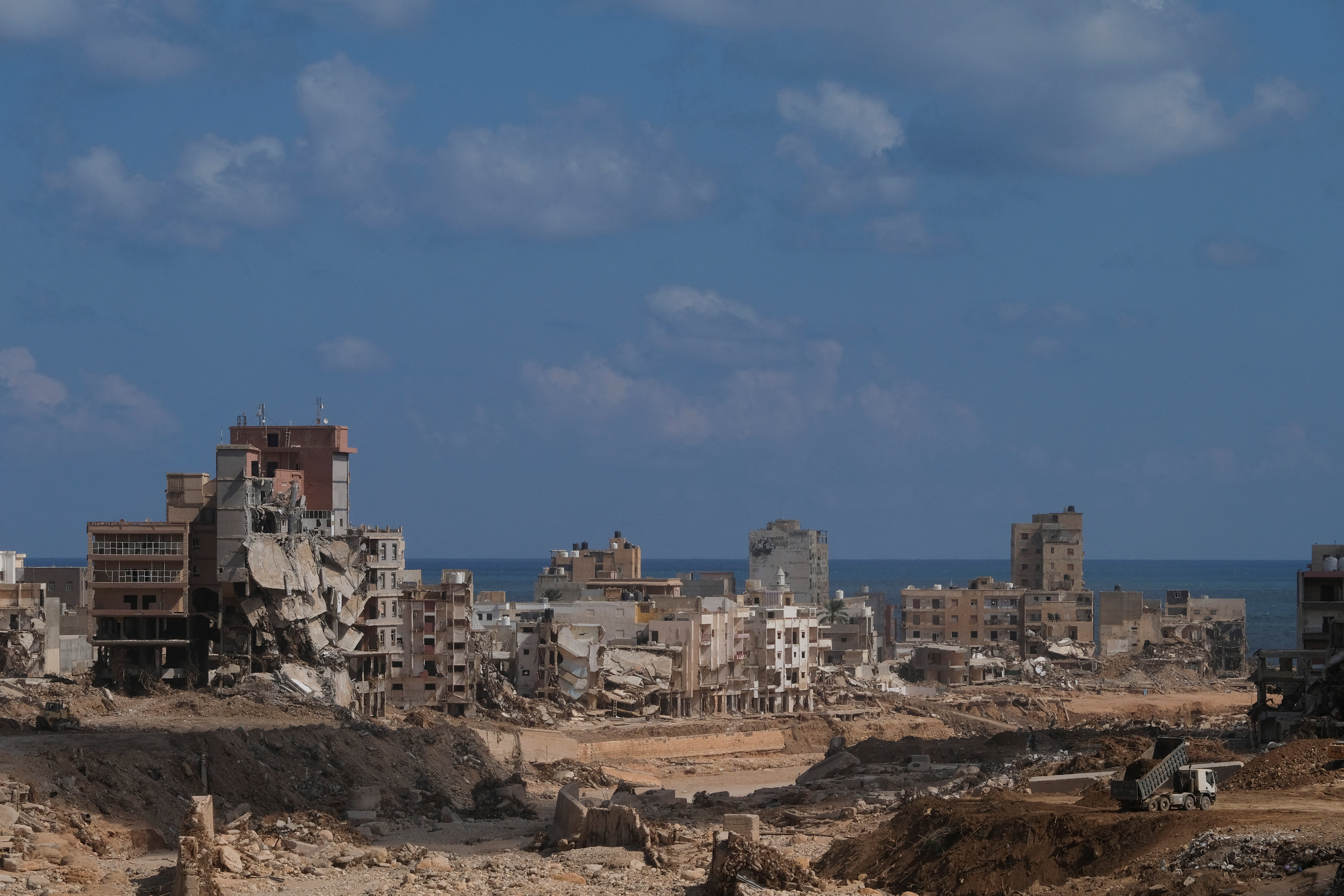 A view shows the destruction, in the aftermath of the floods in Derna, Libya on September 30, 2023, which killed more than 11,000 people