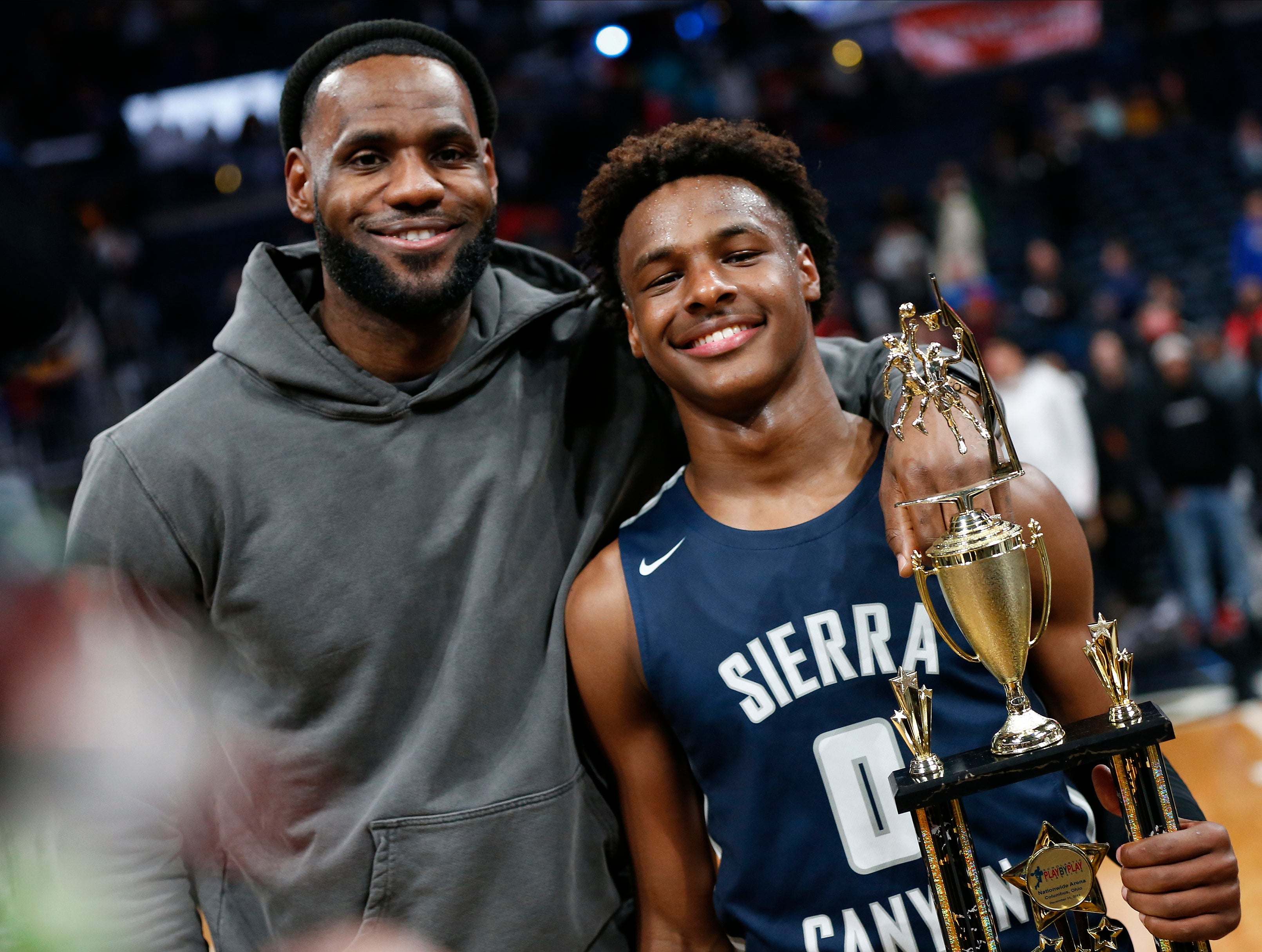 LeBron James and his son Bronny