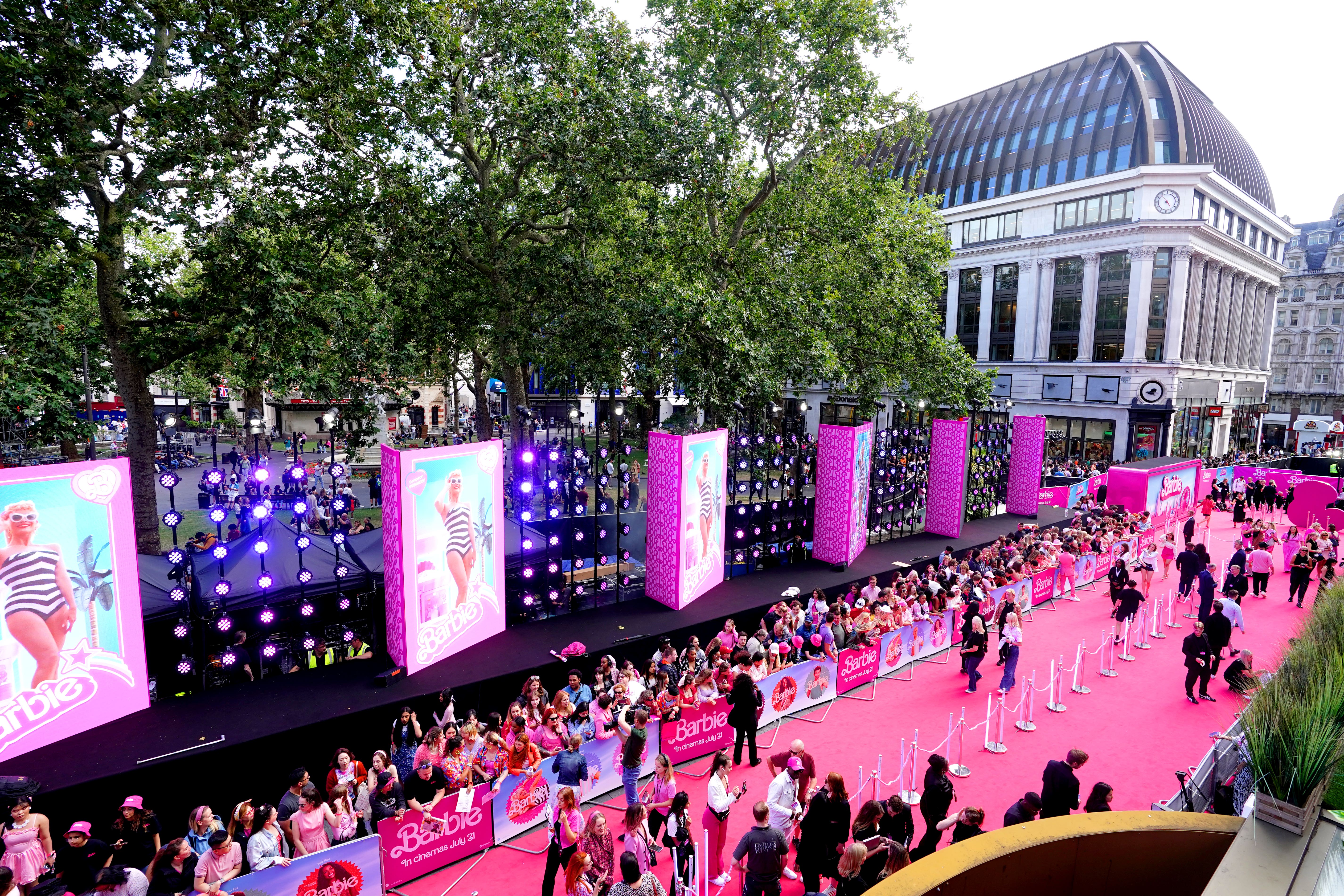 The European premiere of the Barbie movie was held in London (Ian West/PA)