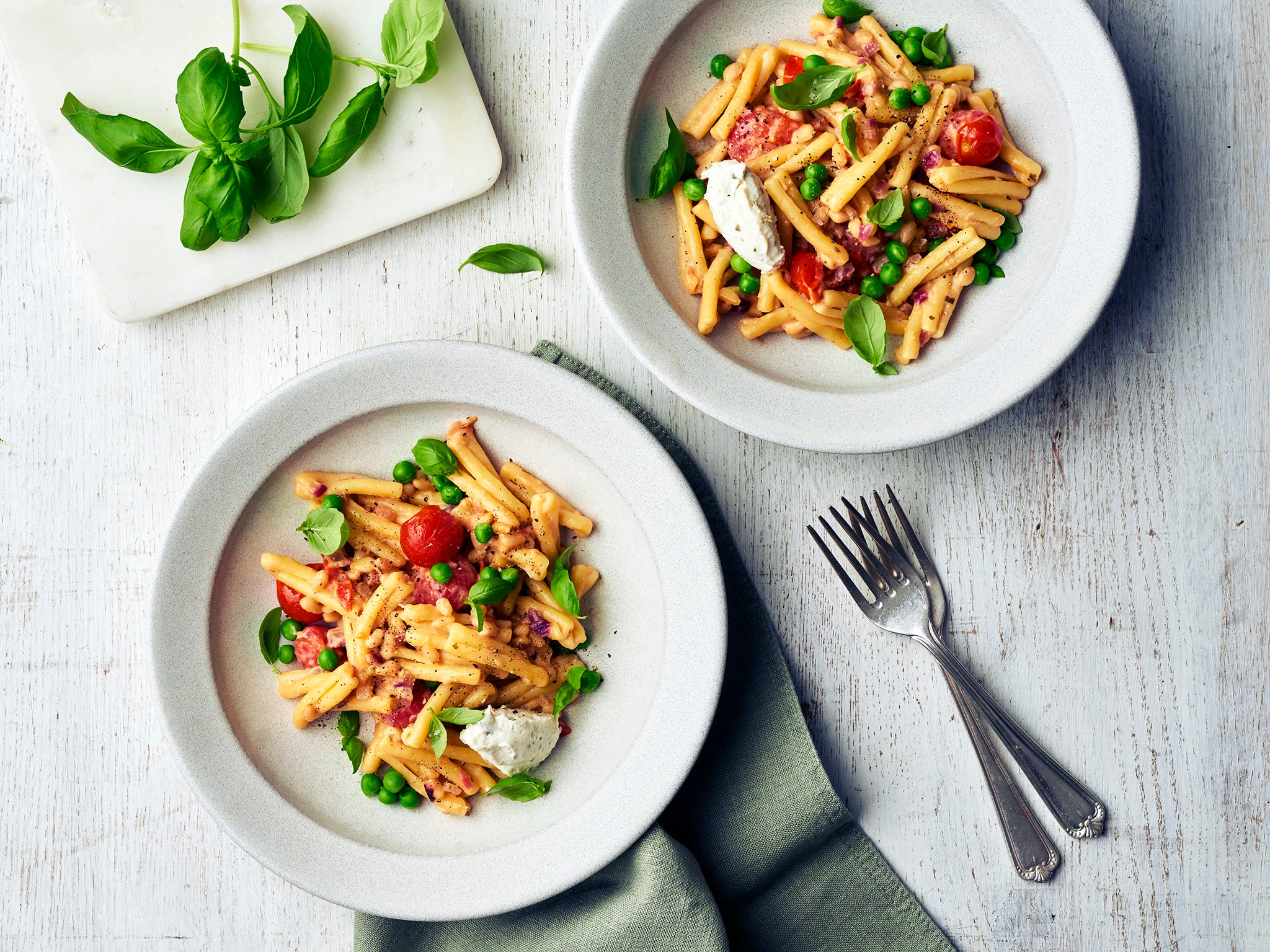 Plant-based cheese makes this vegan pasta extra creamy