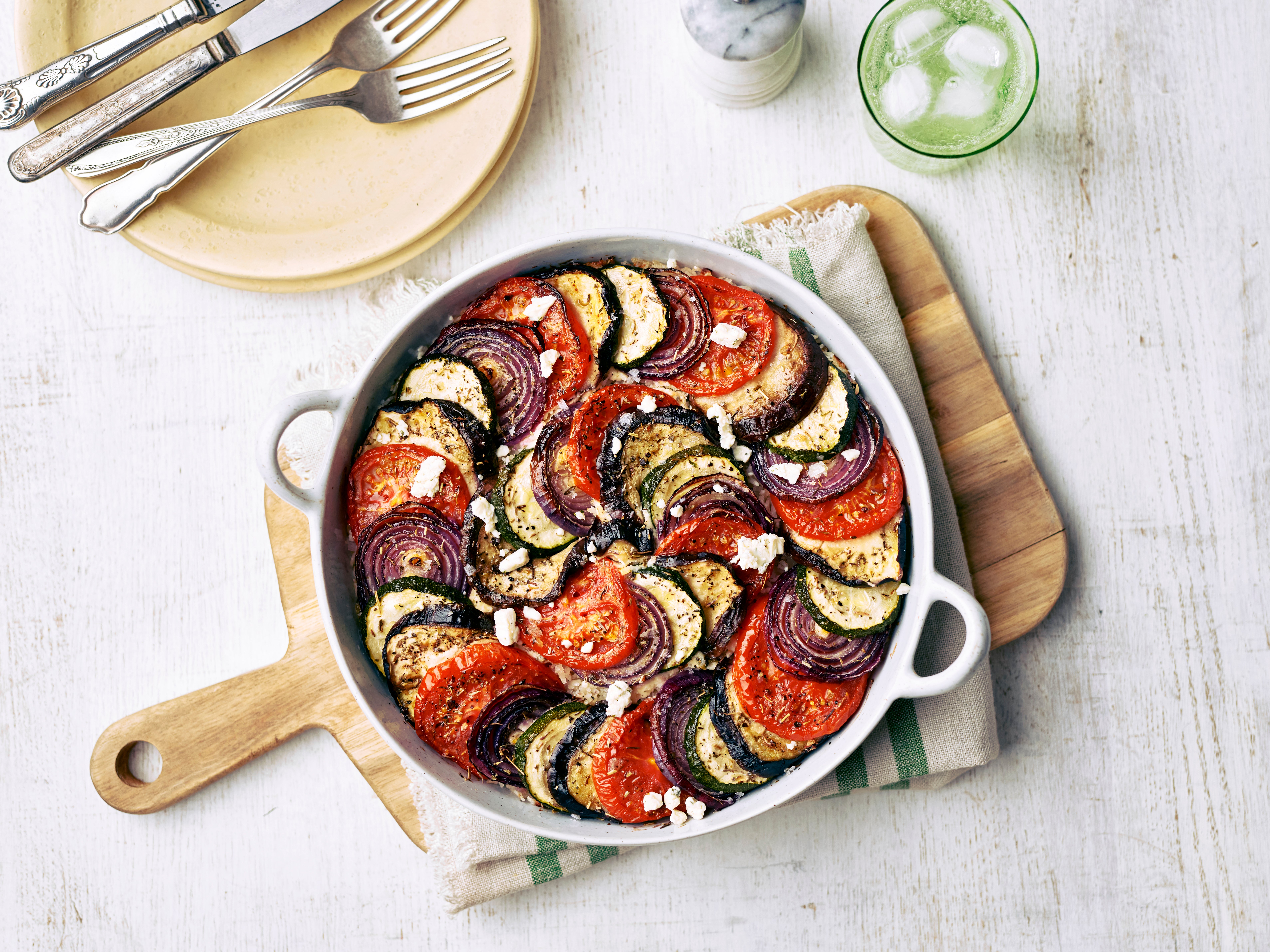 Provencal tian is similar to ratatouille, but cooking slightly differently