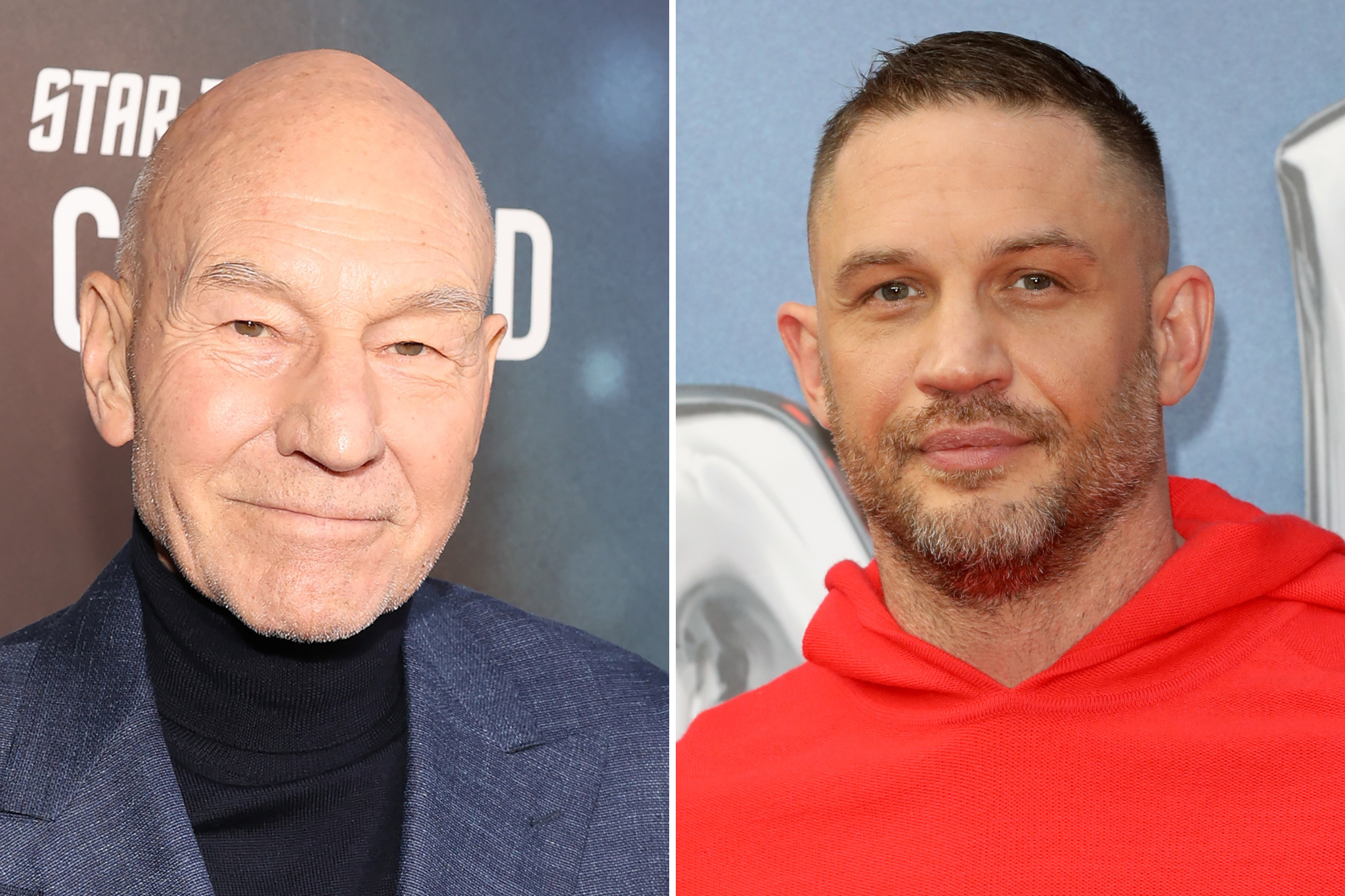 Patrick Stewart and Tom Hardy