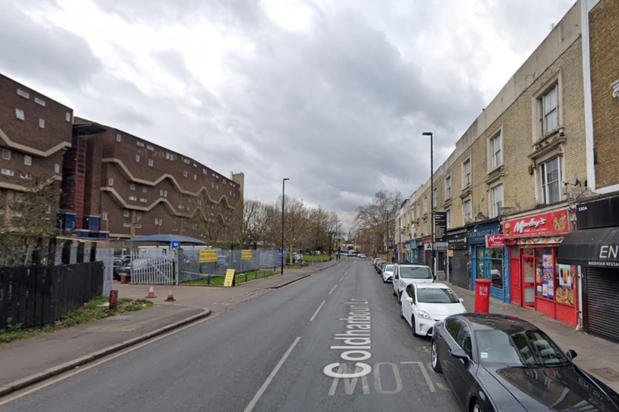 The attack took place in Coldharbour Lane in Brixton