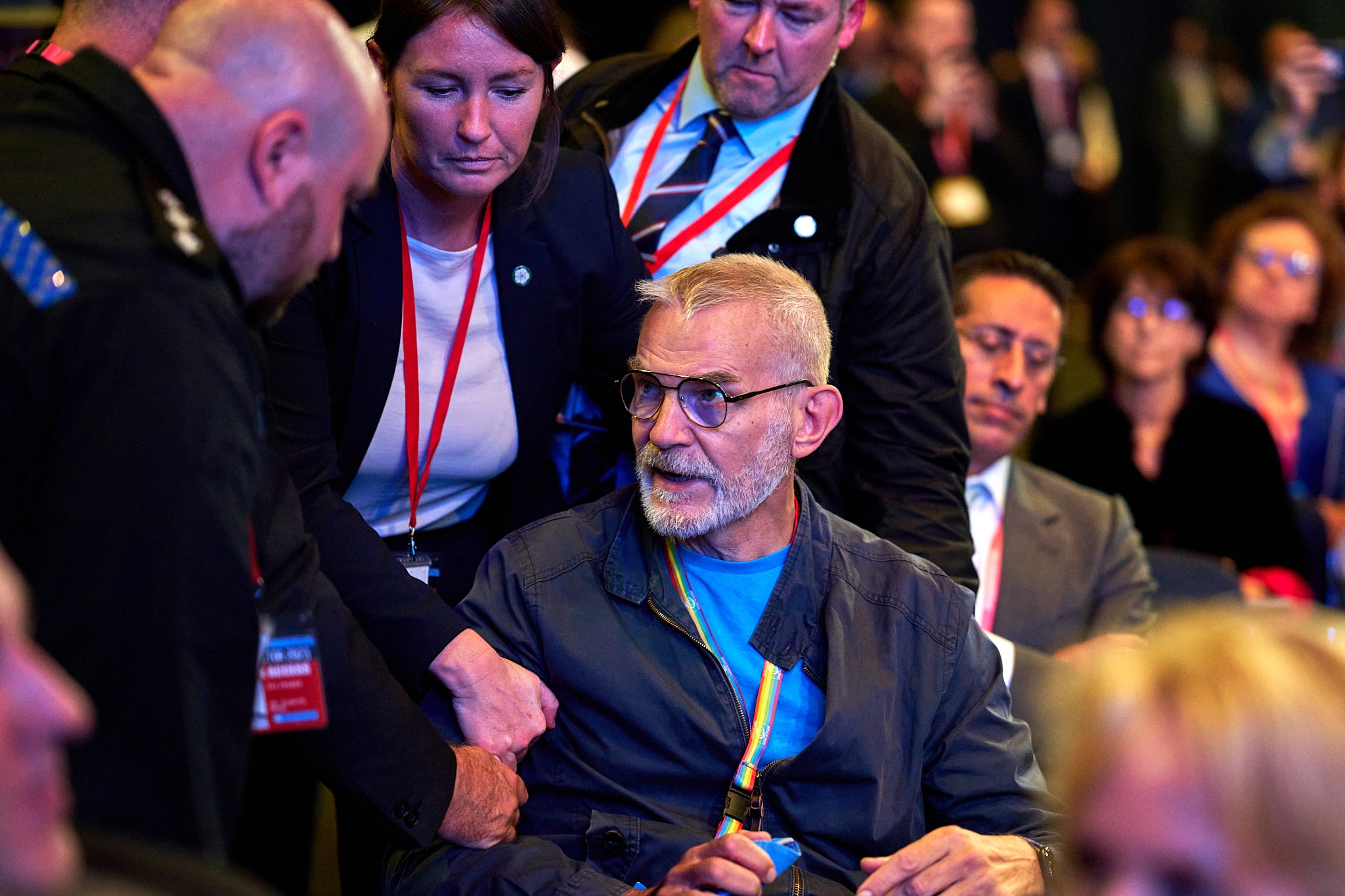 Andrew Boff heckled a speech by Suella Braverman at last year’s Conservative Party conference