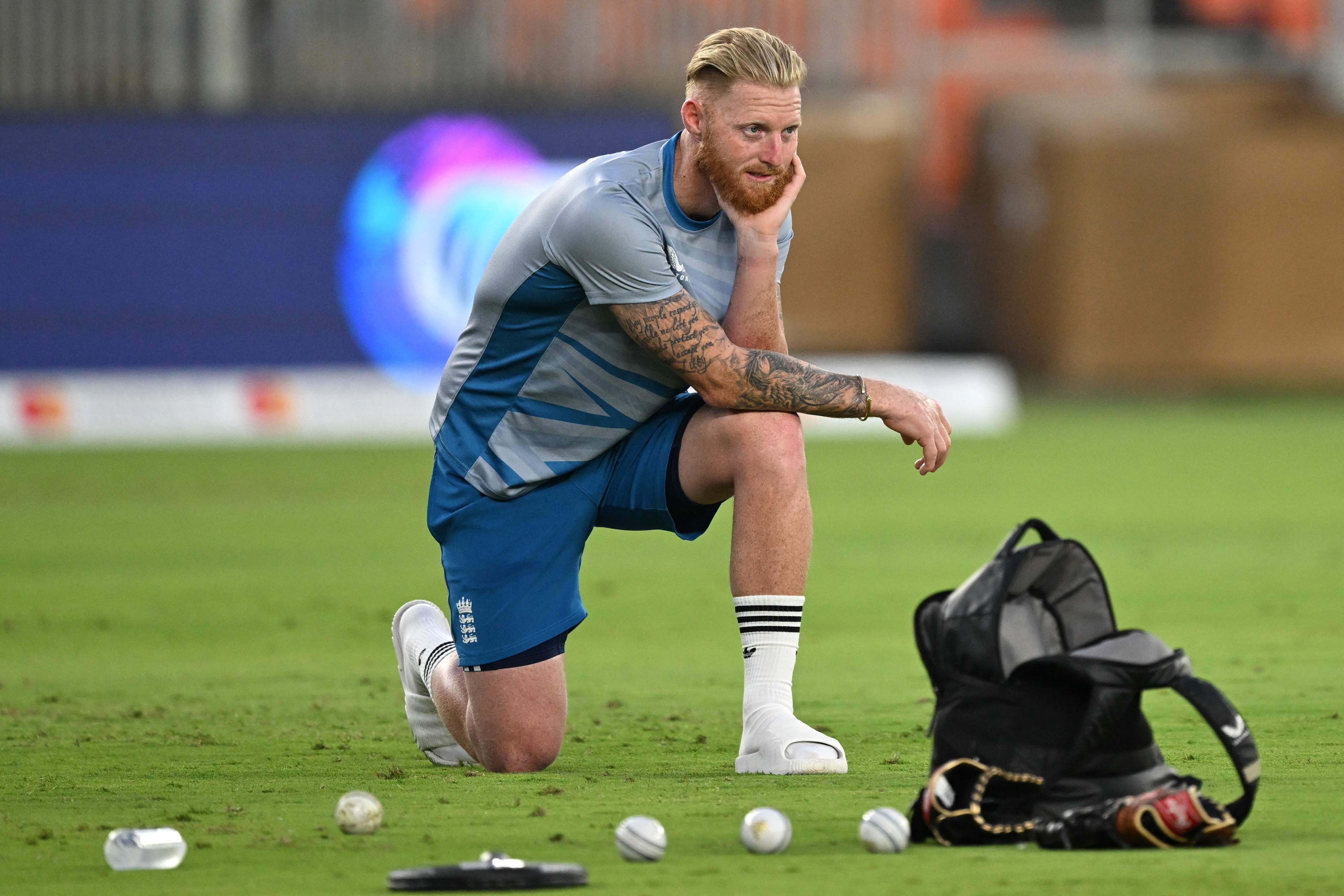 England warm up ahead of the World Cup opener, but Stokes is not fit enough to play