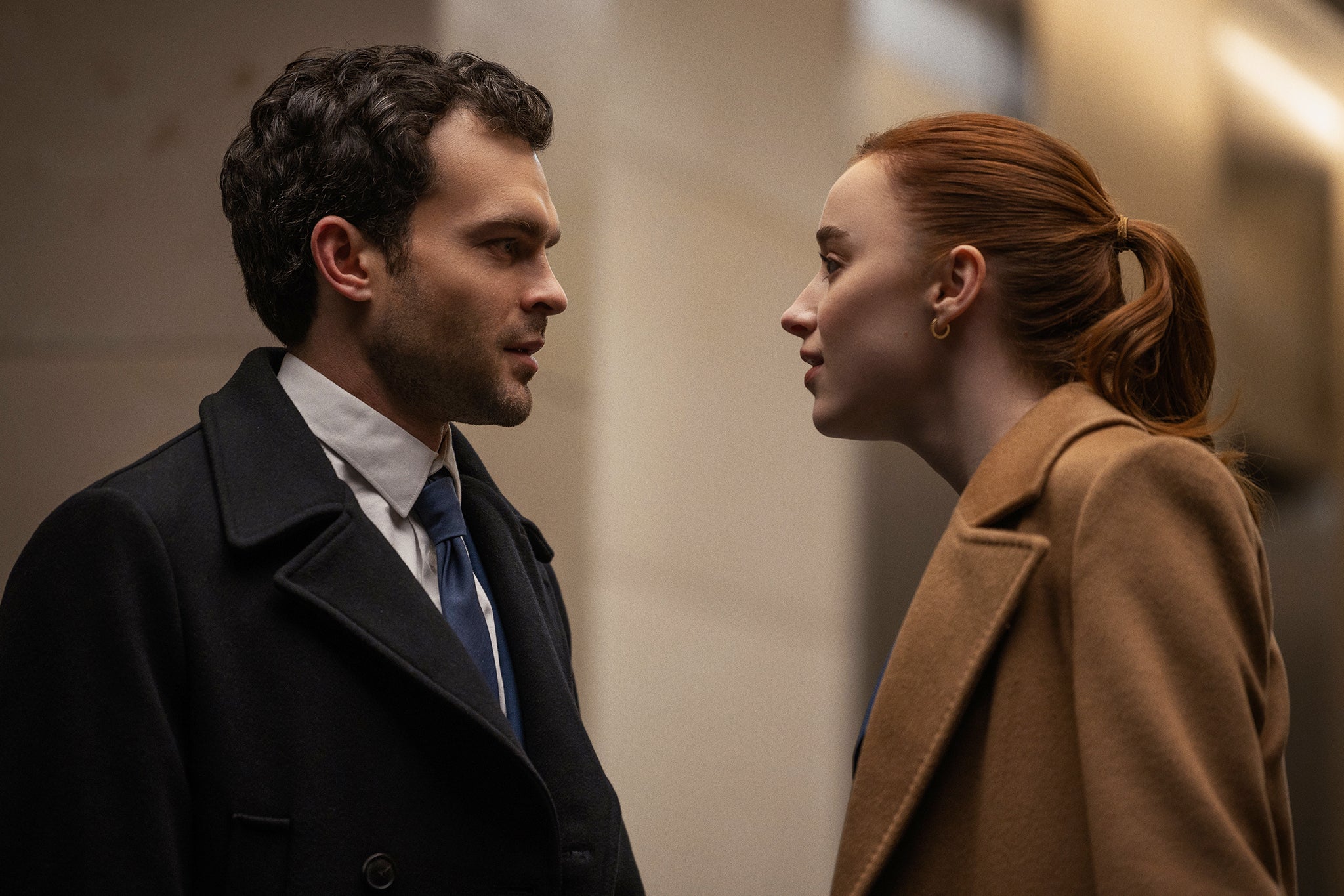 Toxic couple: Alden Ehrenreich and Phoebe Dynevor in Chloe Domont’s workplace thriller ‘Fair Play’