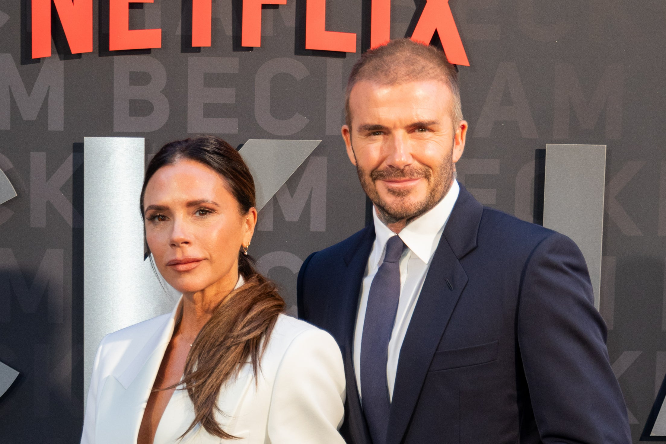 Victoria and David Beckham at the premiere for their Netflix documentary