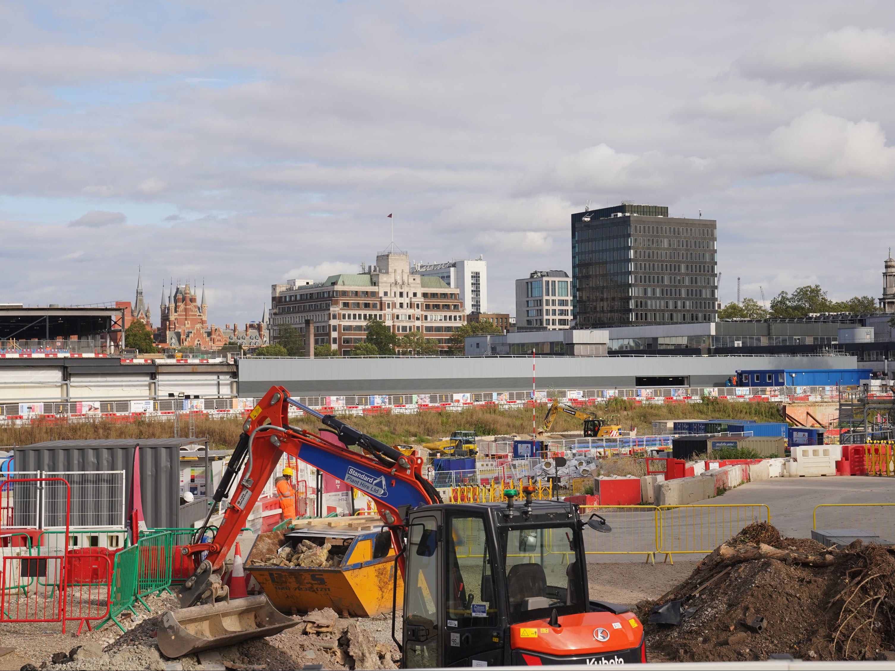 Construction at the HS2 site at Euston