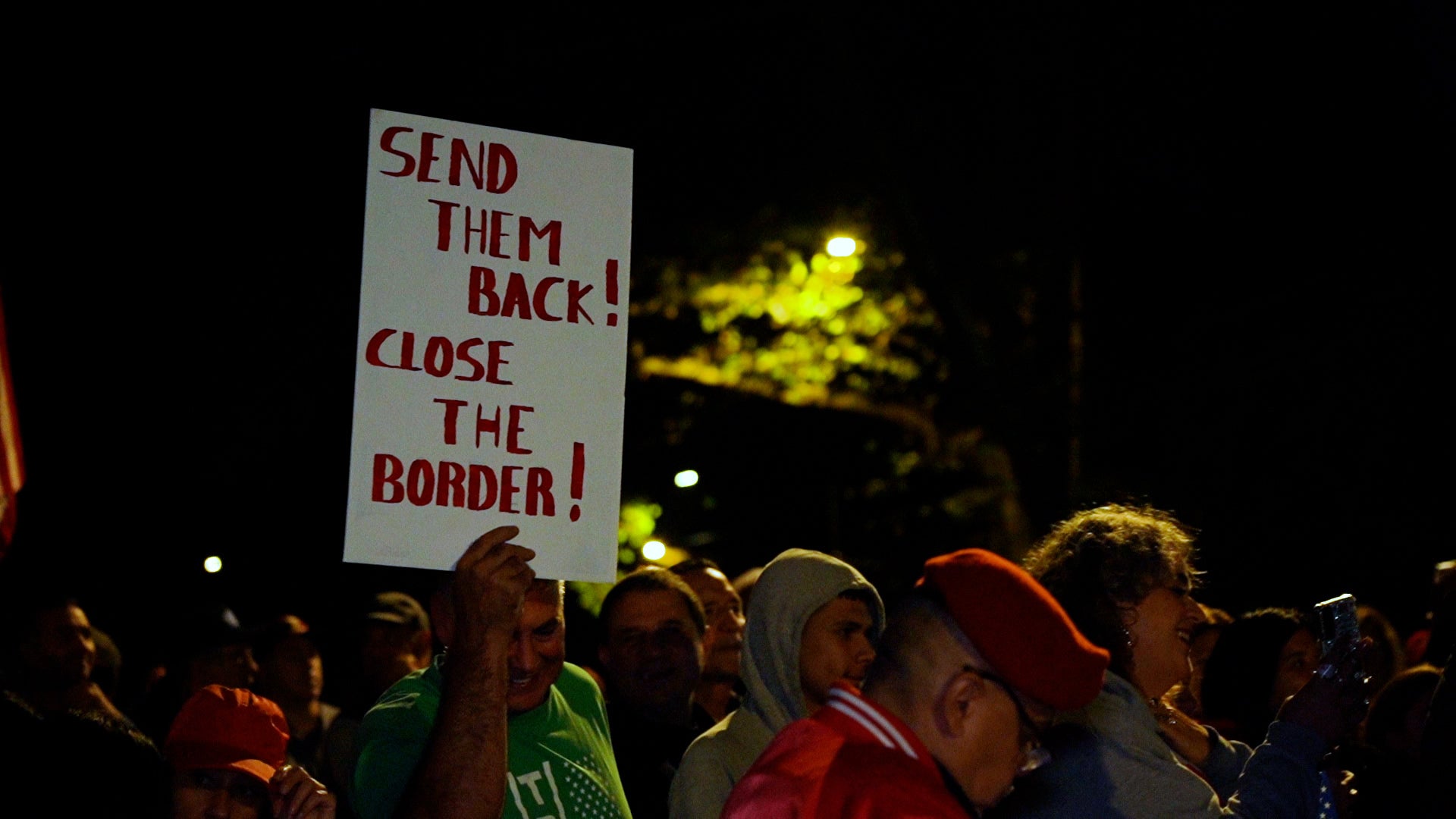 One of the signs at the Staten Island protest