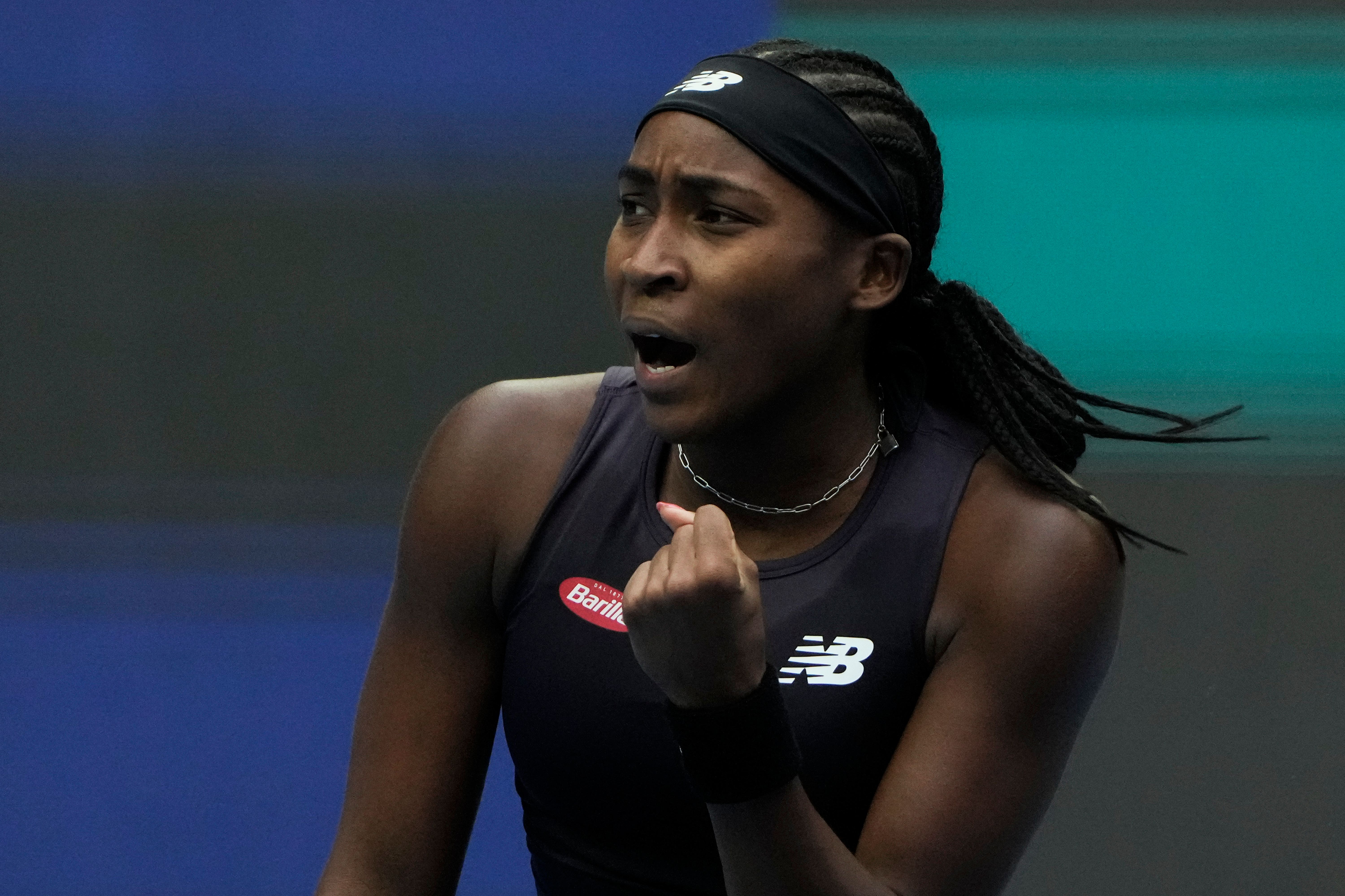 Coco Gauff won her 16th straight match, beating Maria Sakkari in Beijing (Andy Wong/AP)