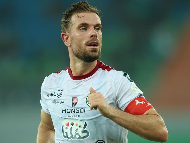 <p>Jordan Henderson in action for Al Ettifaq in the Saudi Pro League</p>
