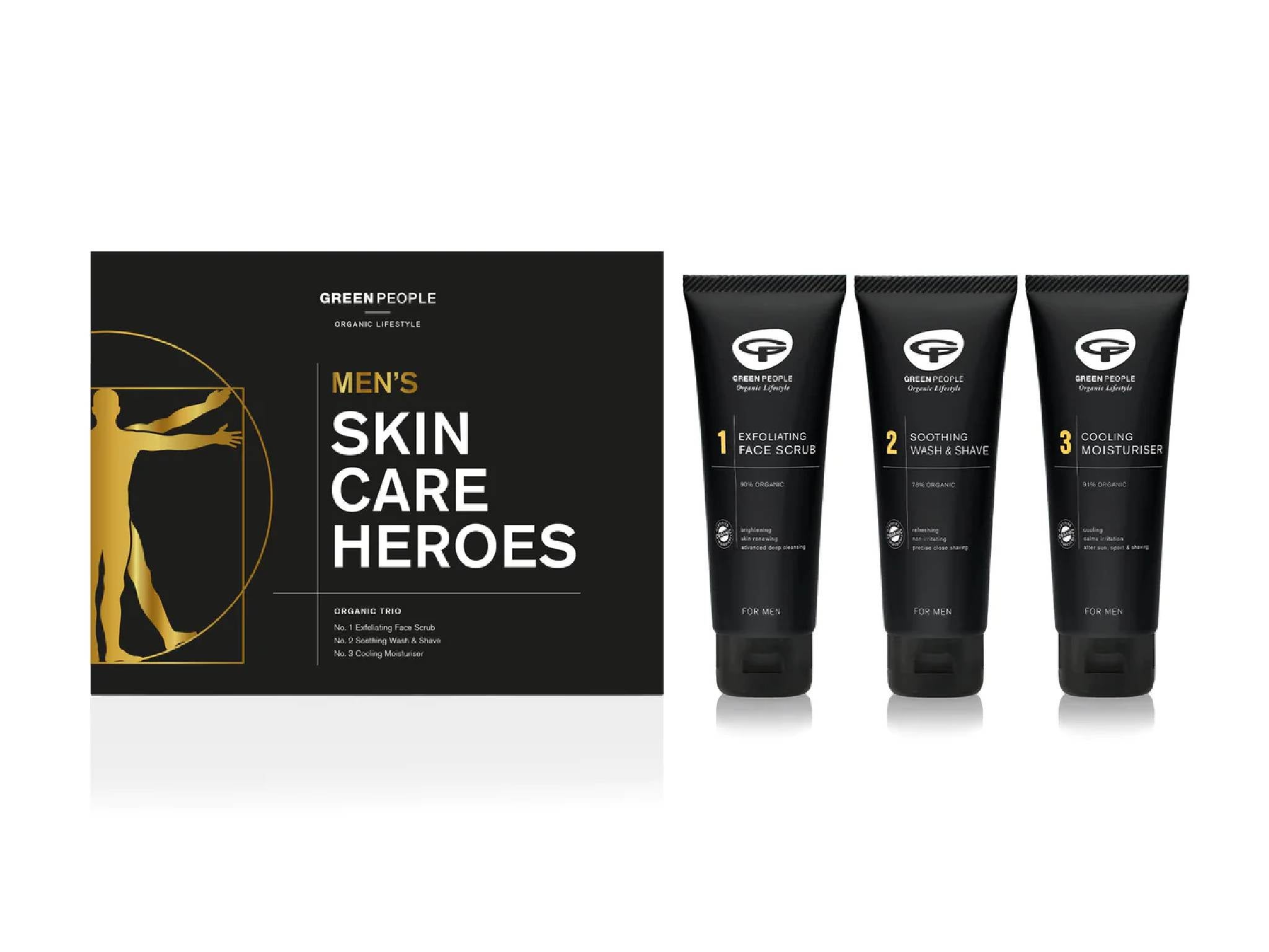 Green People men’s skincare heroes 