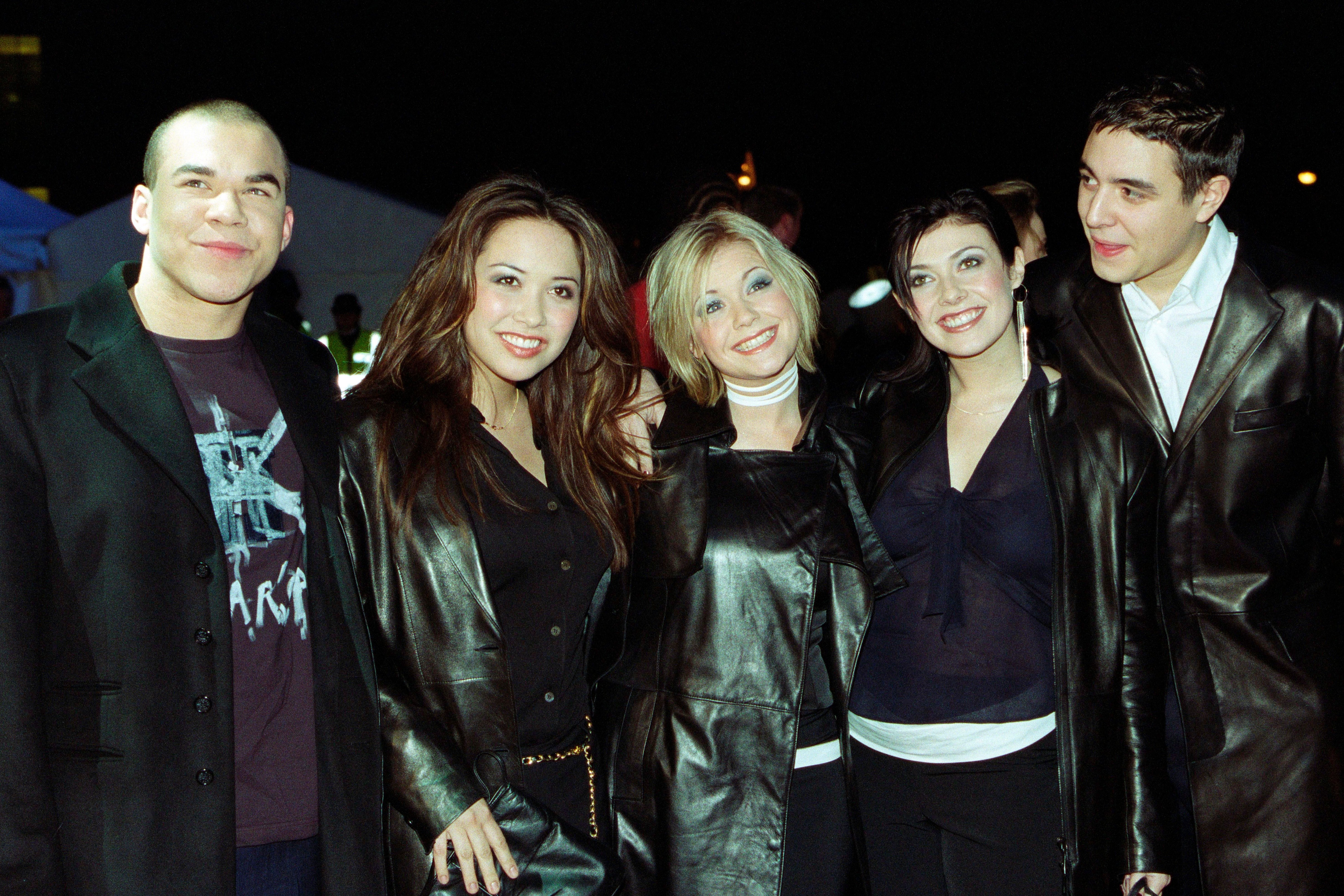 ‘Nobody would be allowed to treat anybody the way we were treated now’: Myleene with the rest of Hear’Say at the 2001 Brit Awards