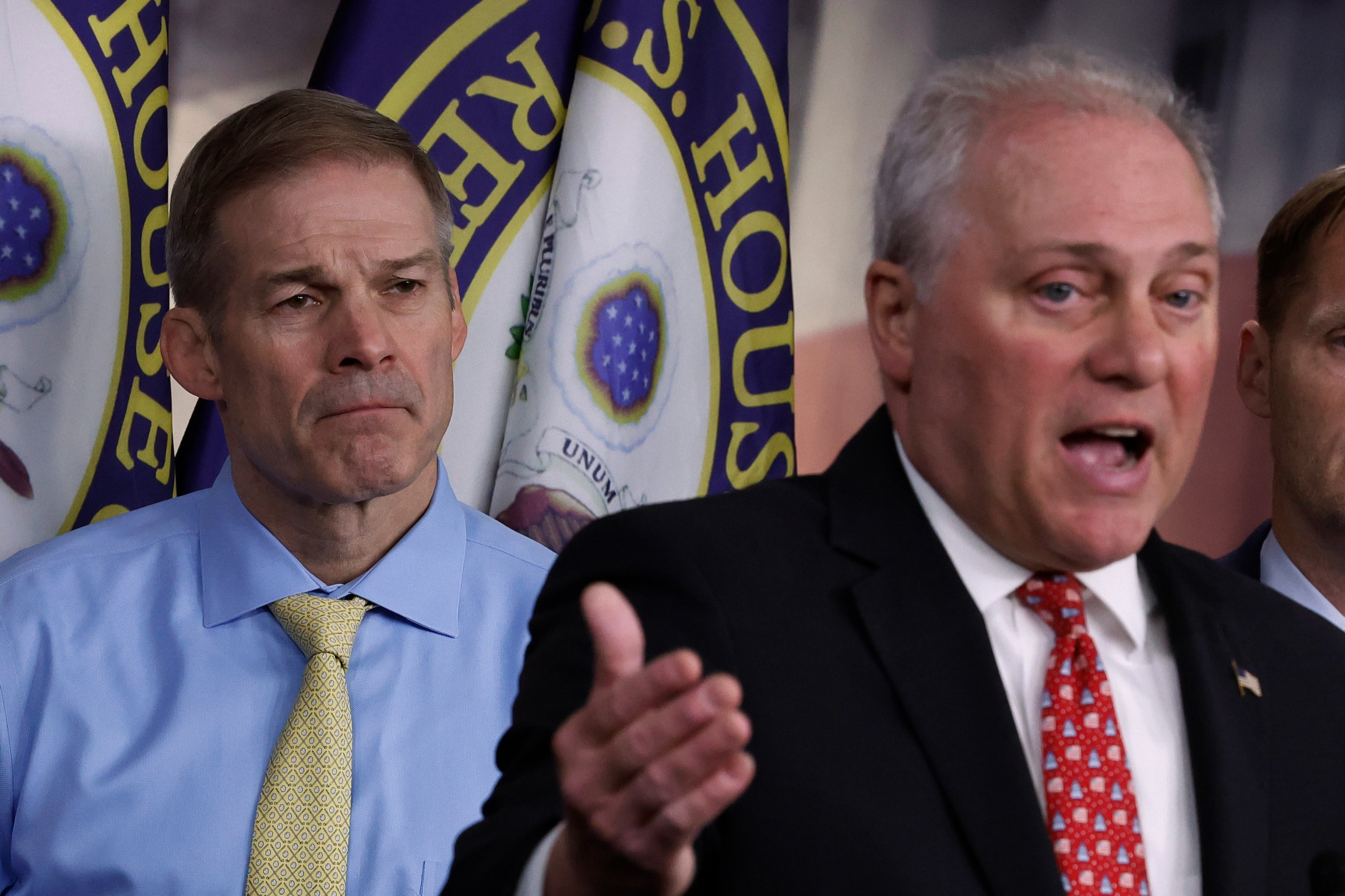 Jim Jordan and Steve Scalise are the two main candidates for speaker following the ouster of Kevin McCarthy