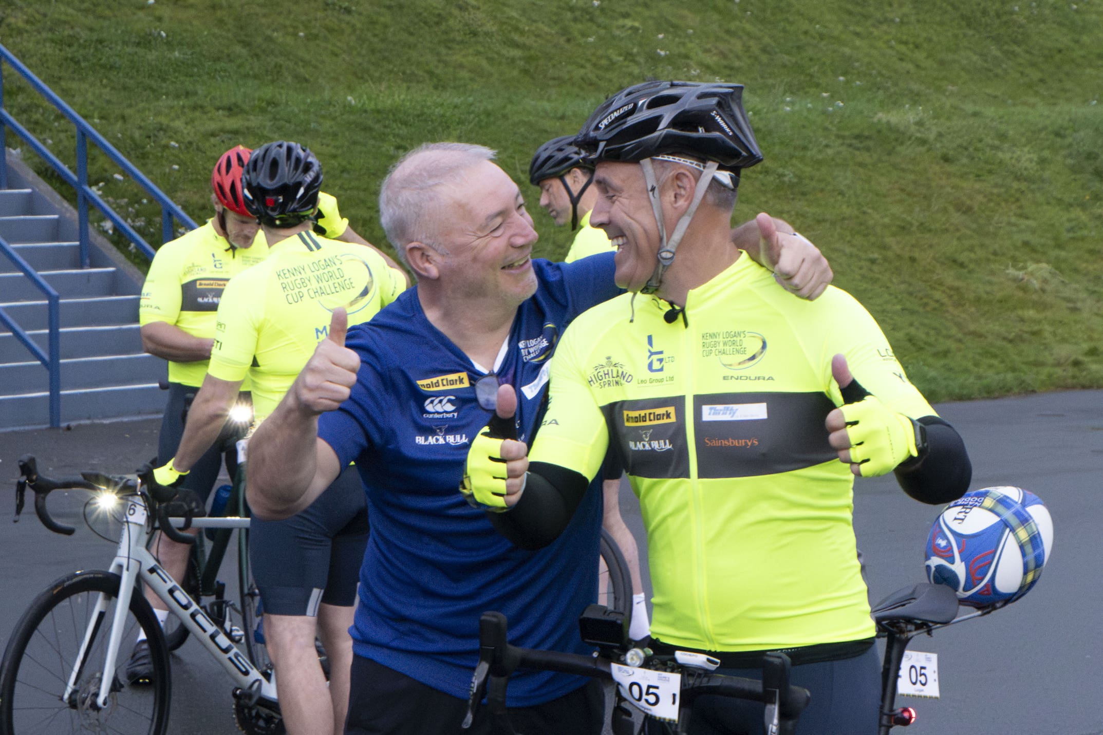 Kenny Logan led the 700-mile trip from Edinburgh to Paris (Mark F Gibson/PA)