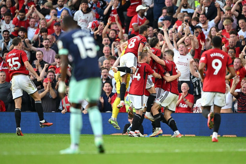 McTominay celebrates scoring his second goal