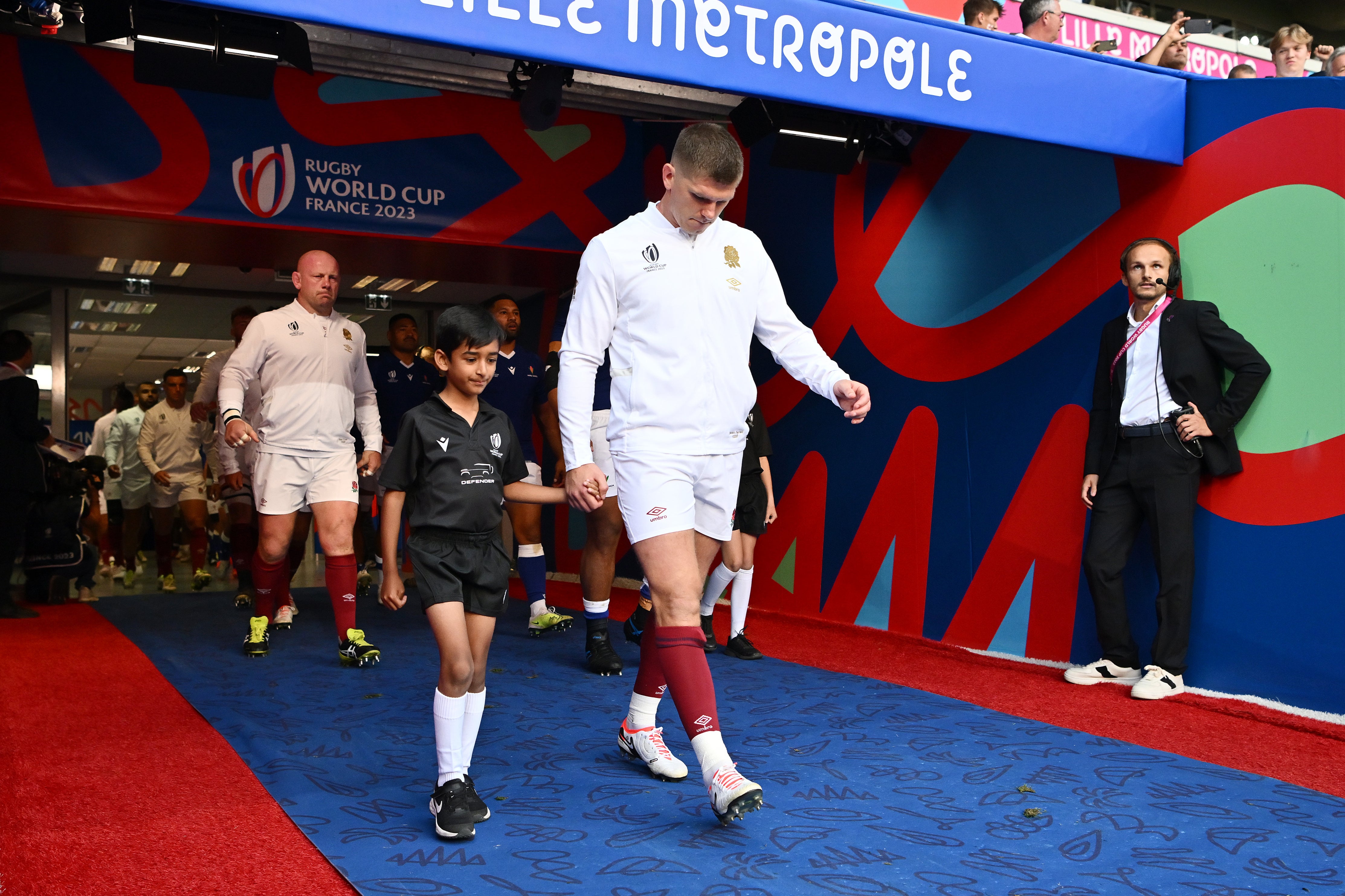 Owen Farrell led England out as captain against Samoa and broke Jonny Wilkinson’s points record