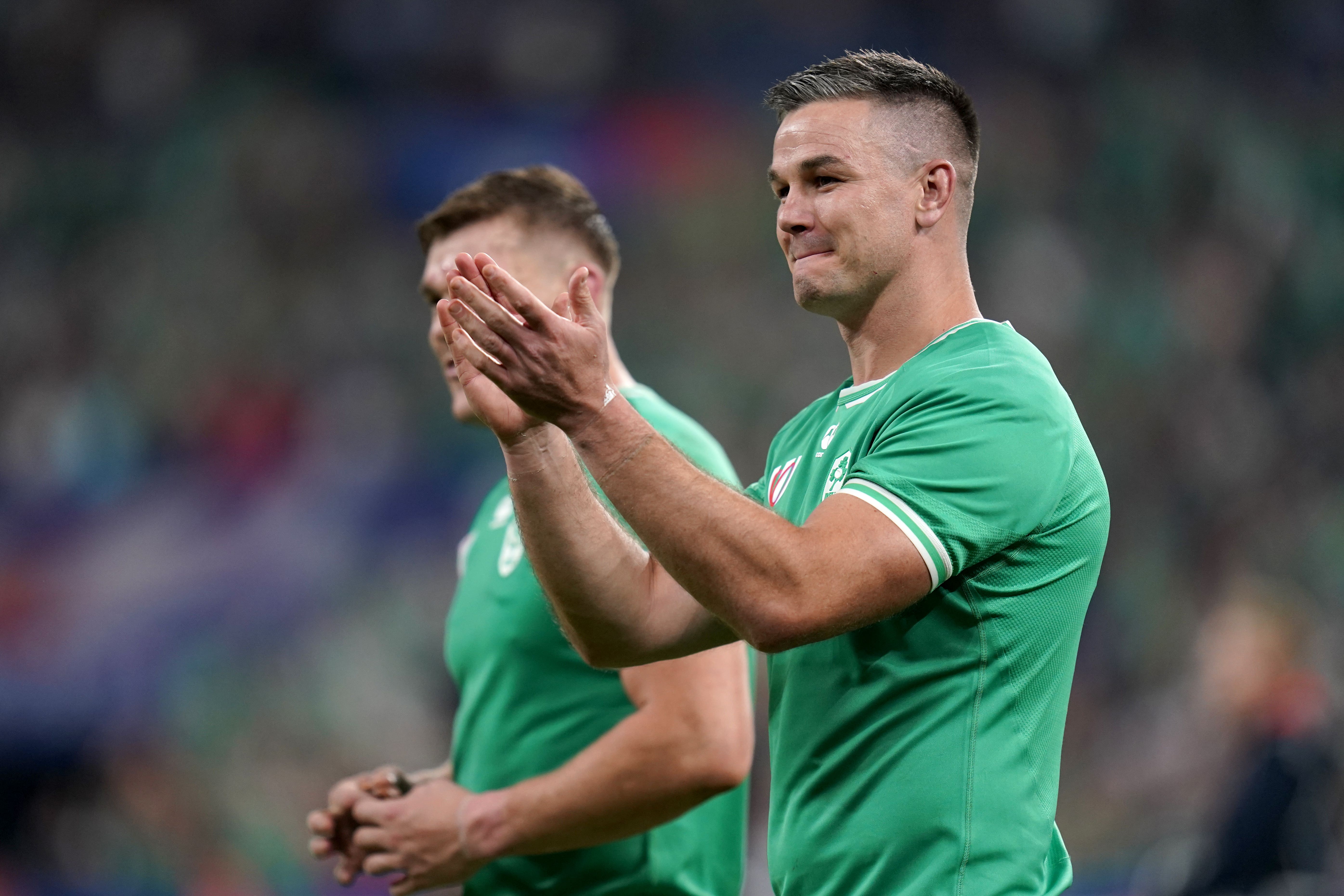 Ireland captain Johnny Sexton celebrates victory over Scotland (Andrew Matthews/PA)