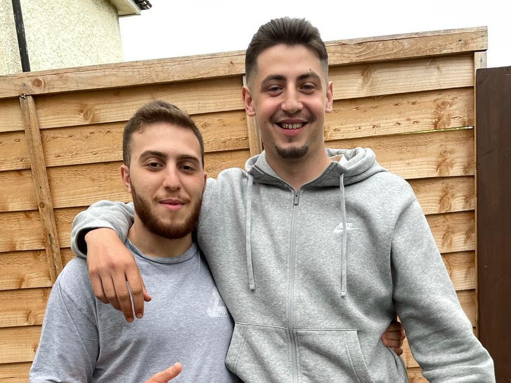 Jake Marlowe (right), who is missing in Israel, with friend Daniel Aboudy