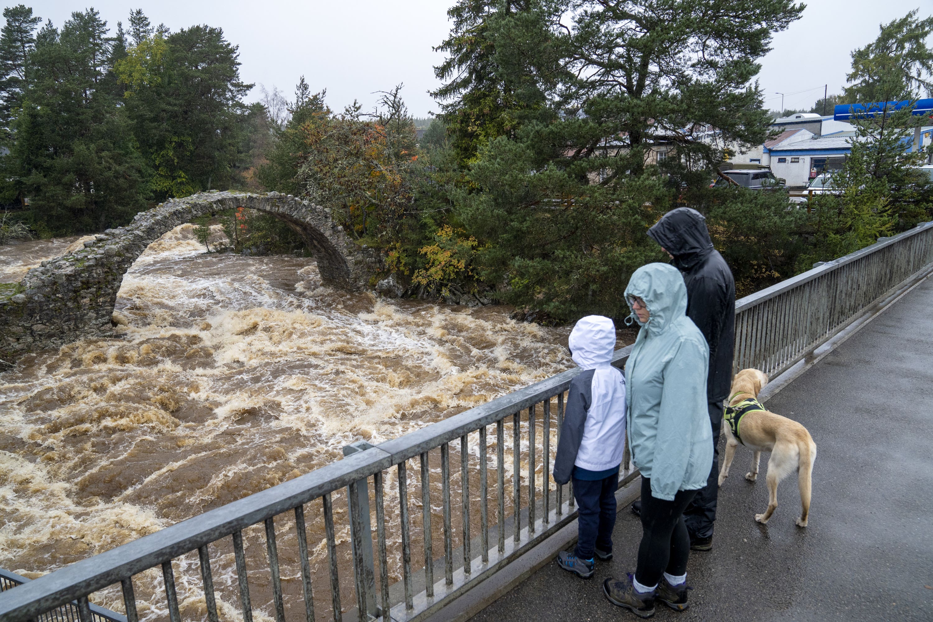 The Old Packhorse Bridge across the River Dulnain at Carrbridge near Aviemore (Jane Barlow/PA)