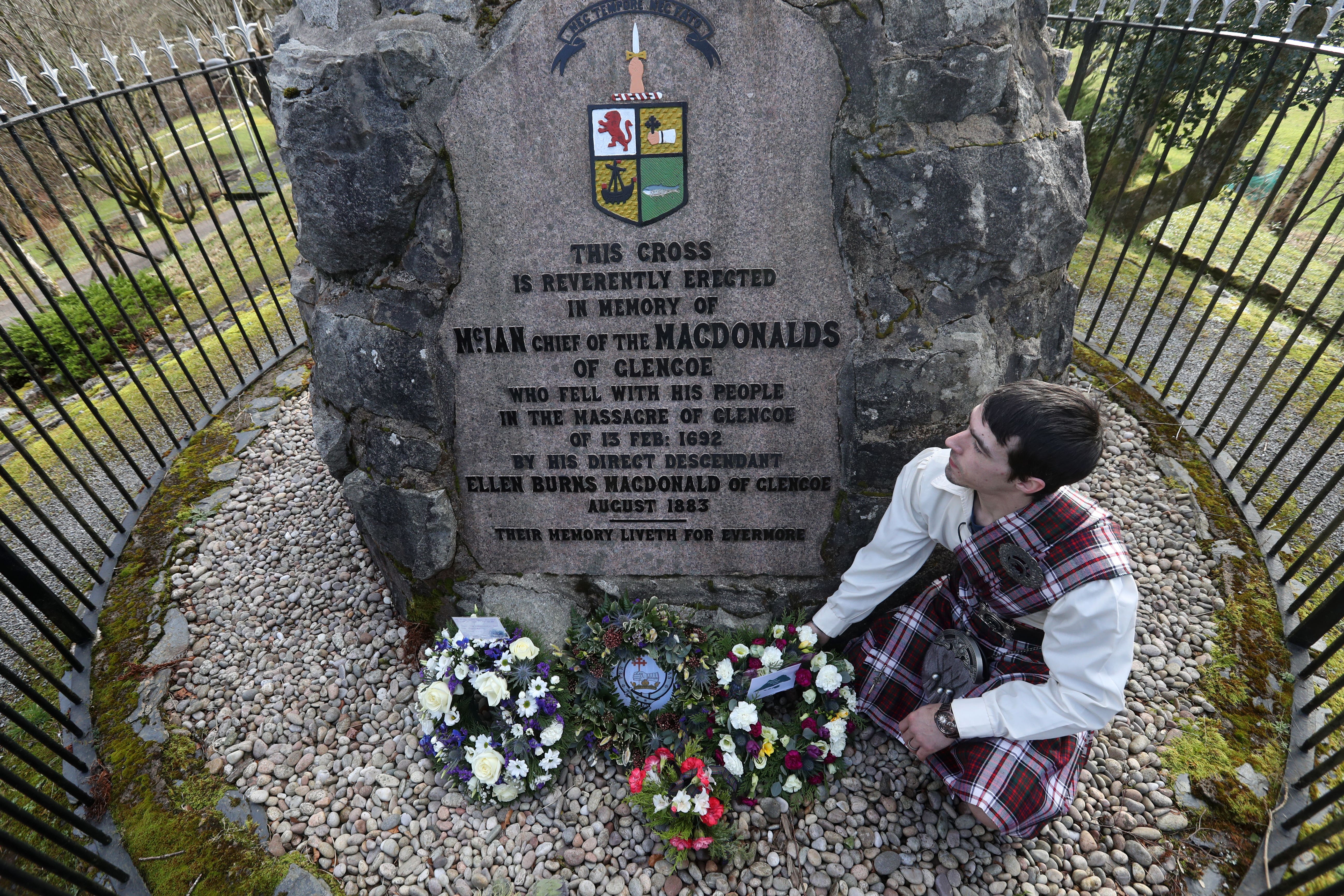 Scott MacDonald takes part in a memorial service to mark the anniversary of the Massacre of Glencoe (Andrew Milligan/PA)