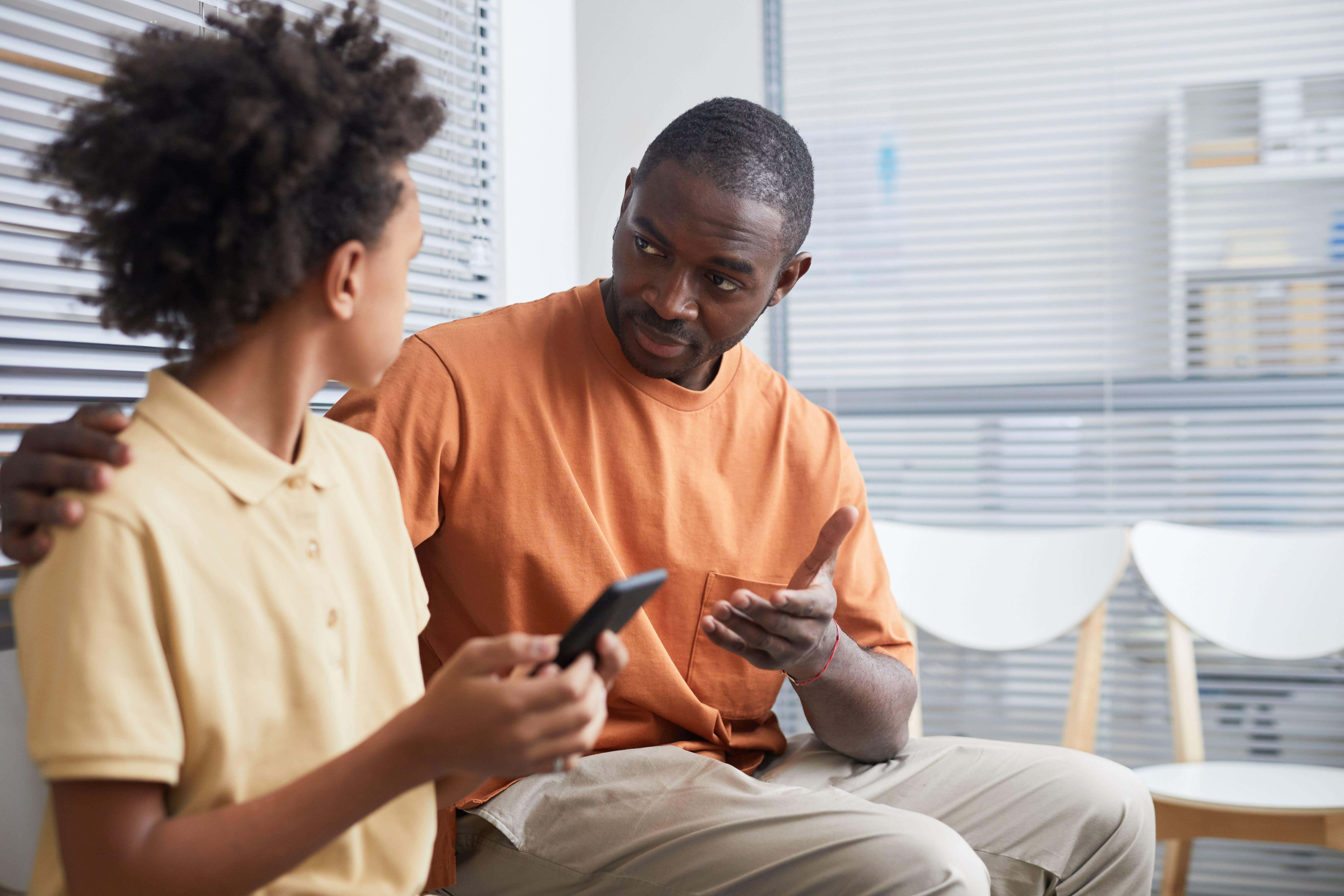 Let them know it’s safe for them to talk when they’re ready (Alamy/PA)