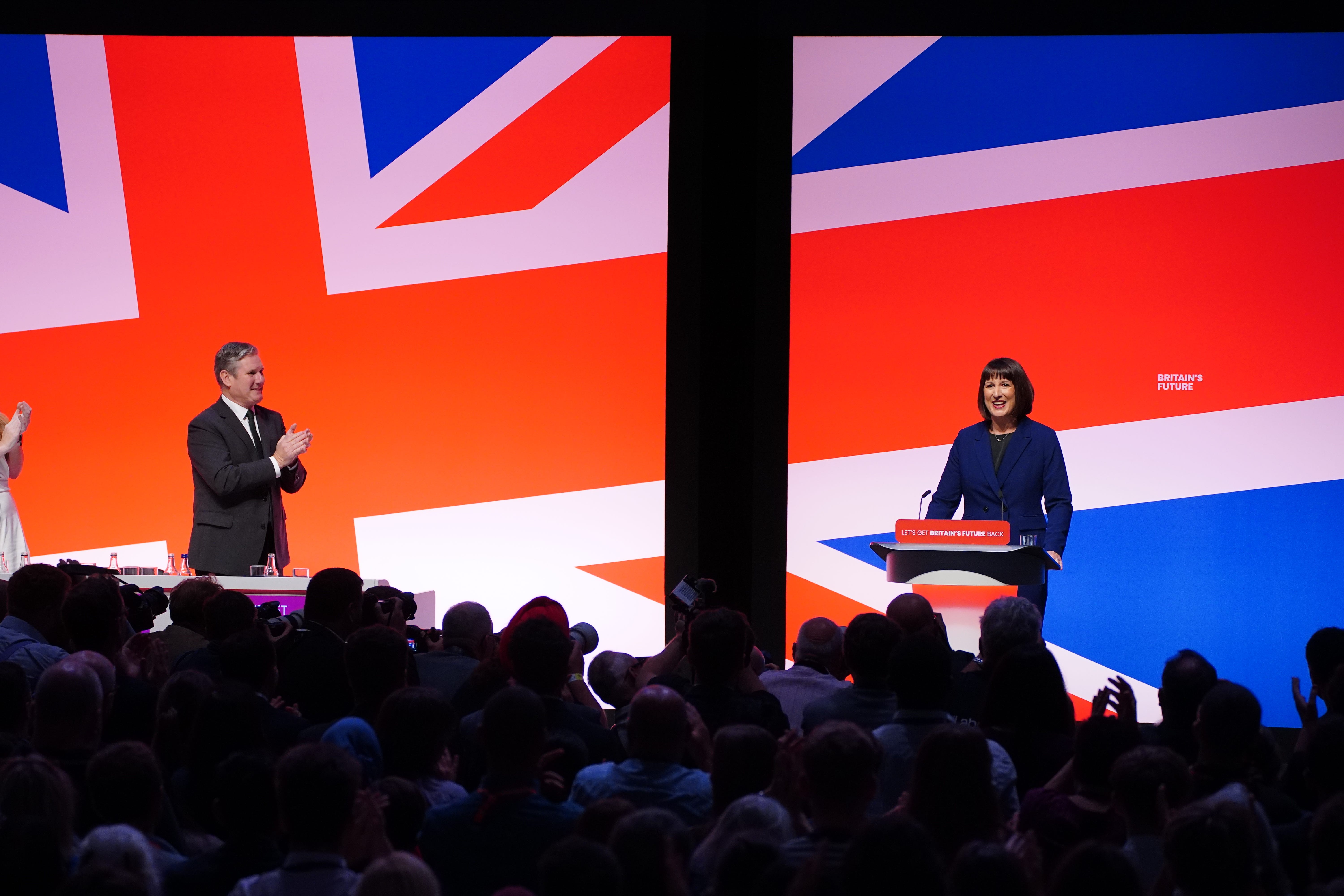 Shadow chancellor Rachel Reeves makes her keynote speech (Peter Byrne/PA)