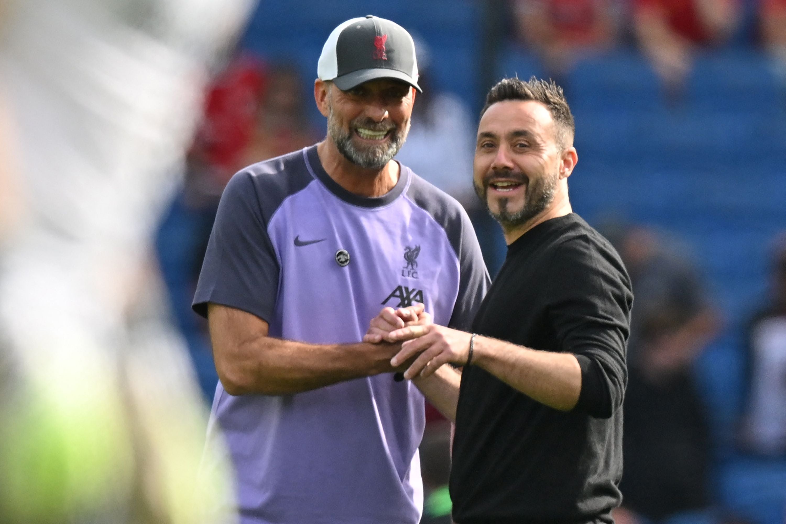 Jurgen Klopp and Roberto De Zerbi