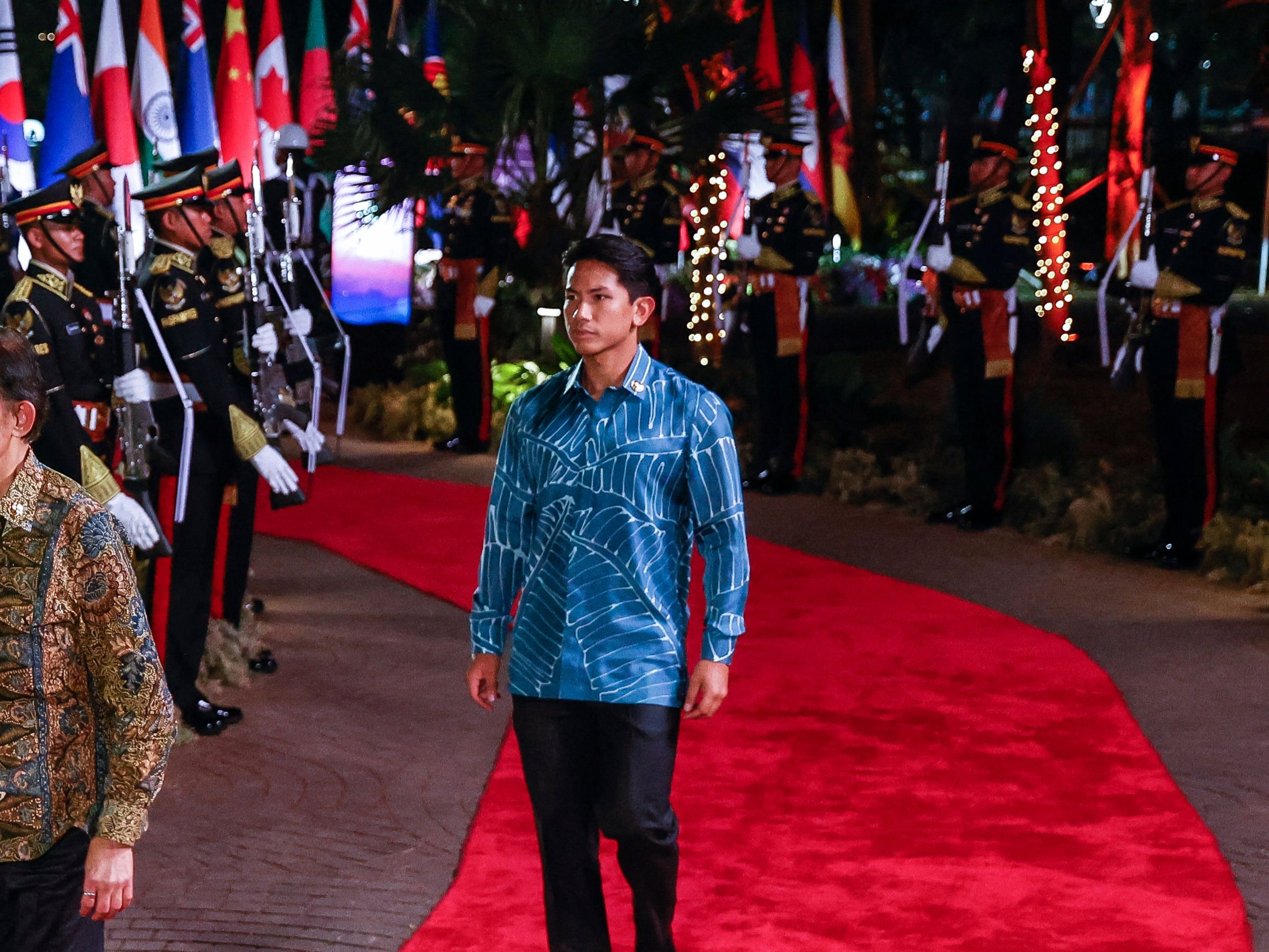 Brunei’s Prince Abdul Mateen arrives for a gala dinner at the ASEAN Summit in Jakarta on 6 September 2023