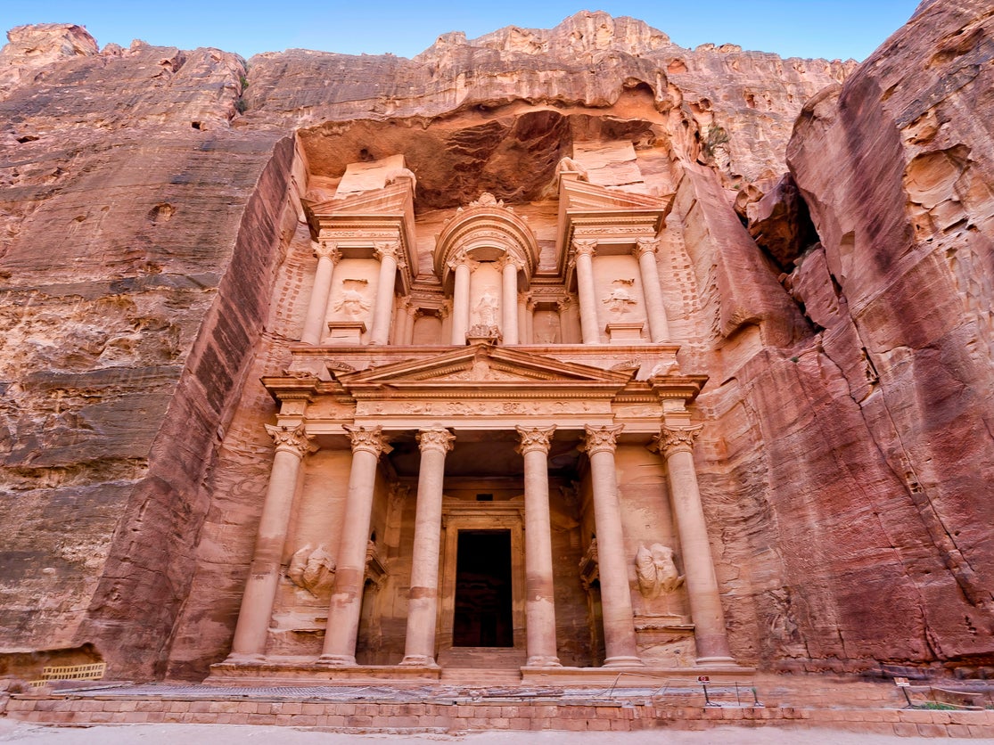 The Treasury, or Al-Khazneh, is thought to have been built as a mausoleum and crypt