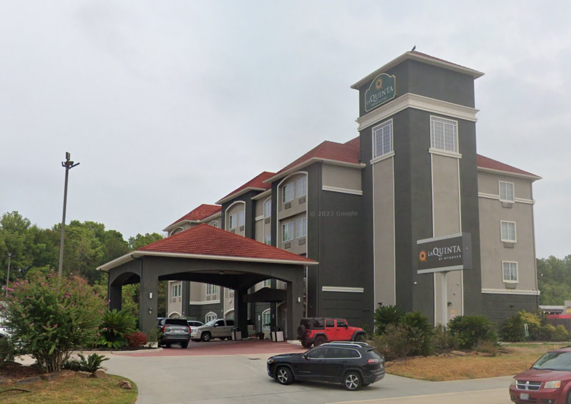 The La Quinta hotel where David Scott was arrested in Magnolia, Texas