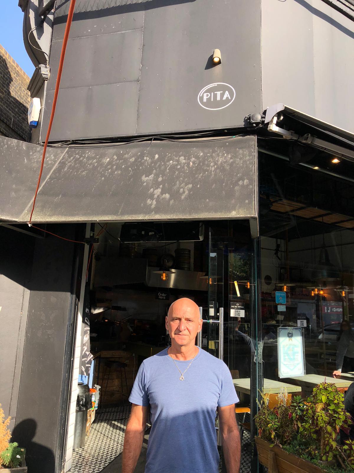 Ilan Yitzhak outside Pita