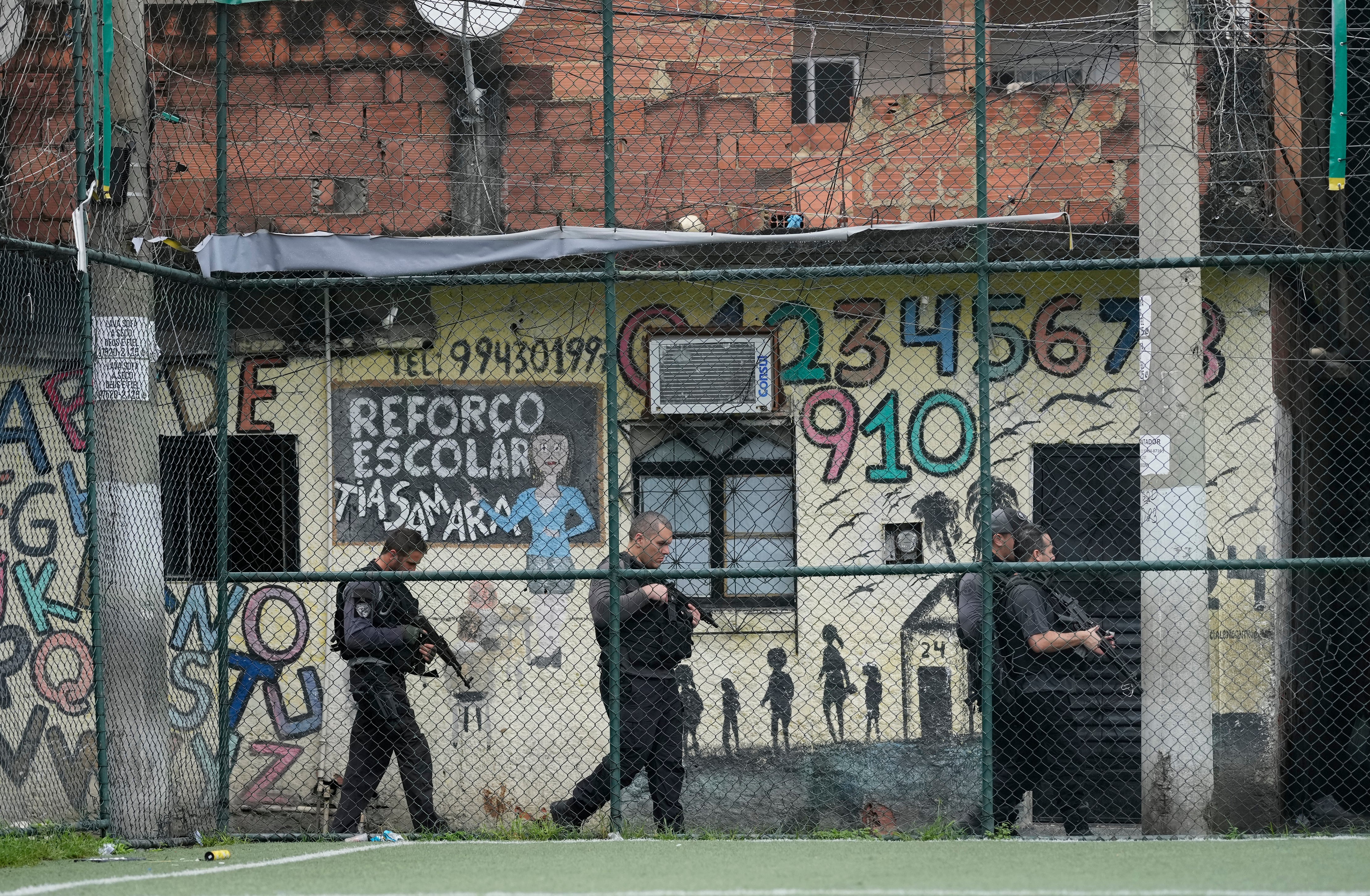 Police on a raid in favelas of Rio