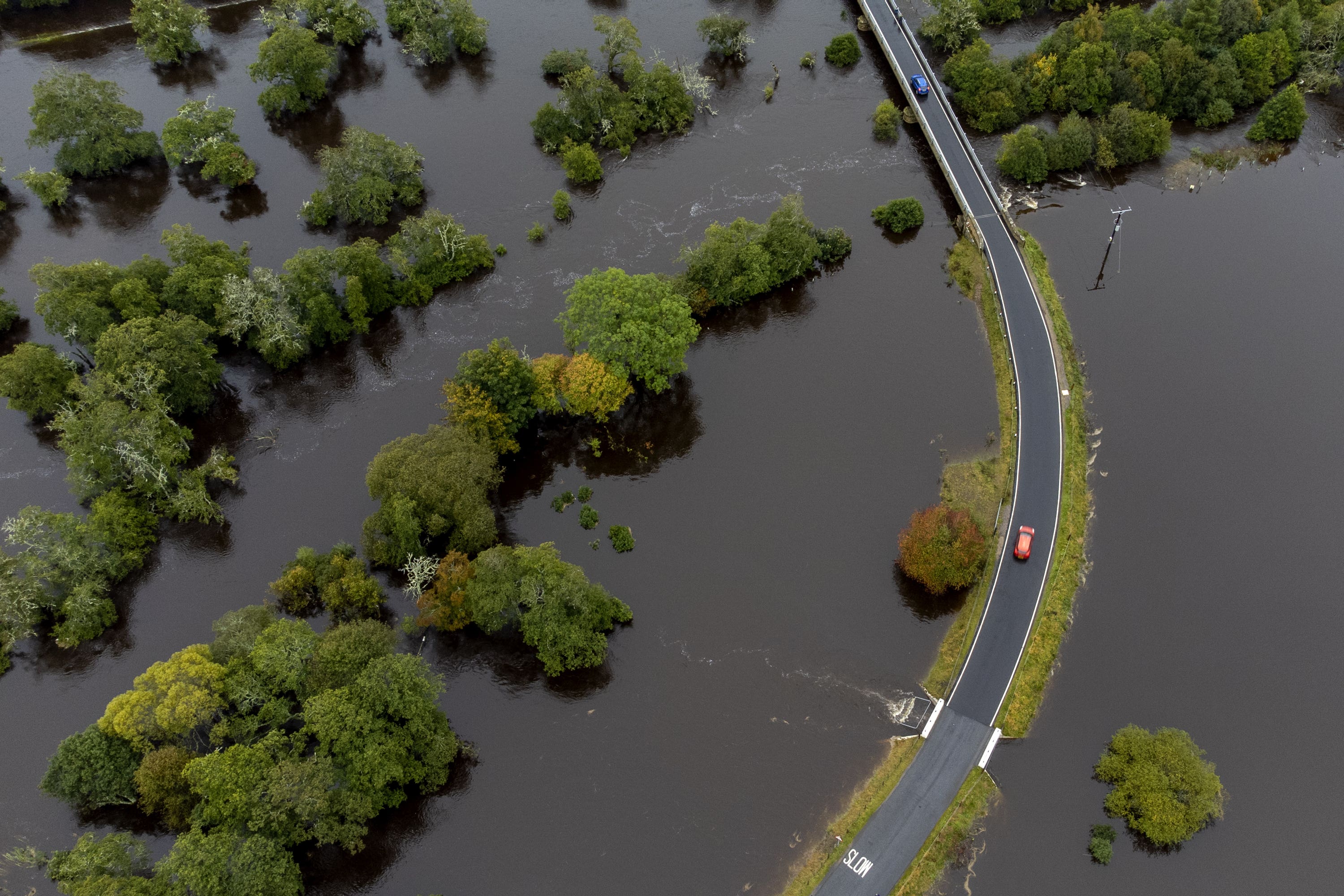 The weekend deluge left some parts of Scotland under water (PA)