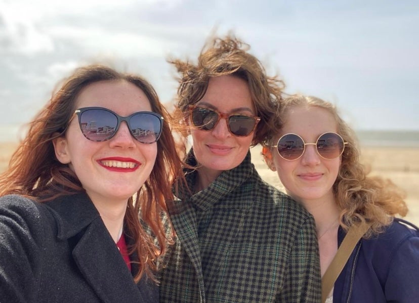 In good hands; Sophie with her daughters today