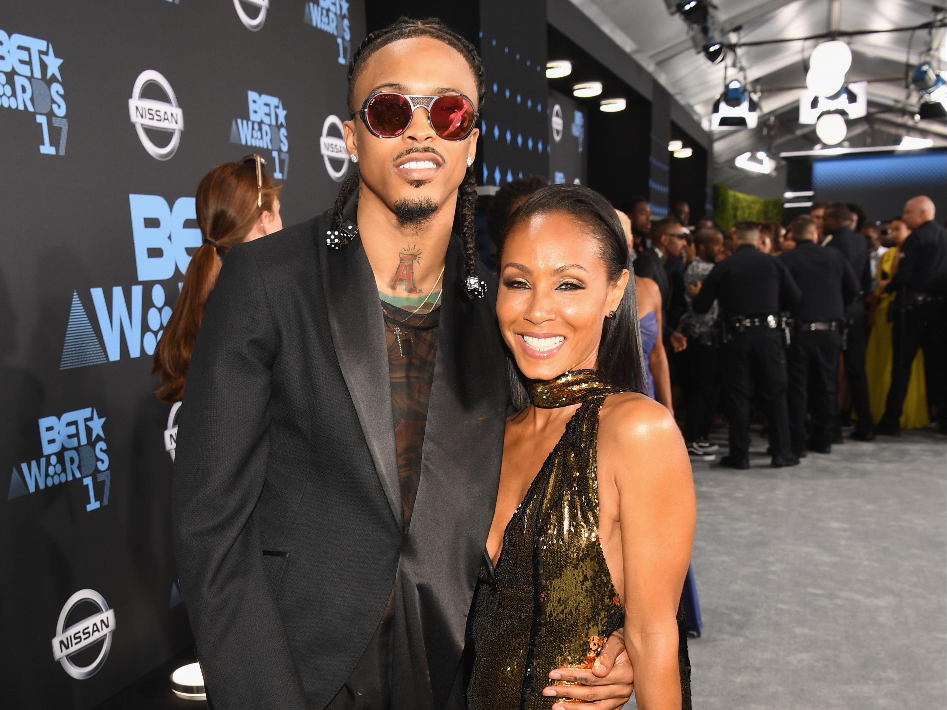 August Alsina and Jada Pinkett Smith at the 2017 BET Awards on 25 June 2017