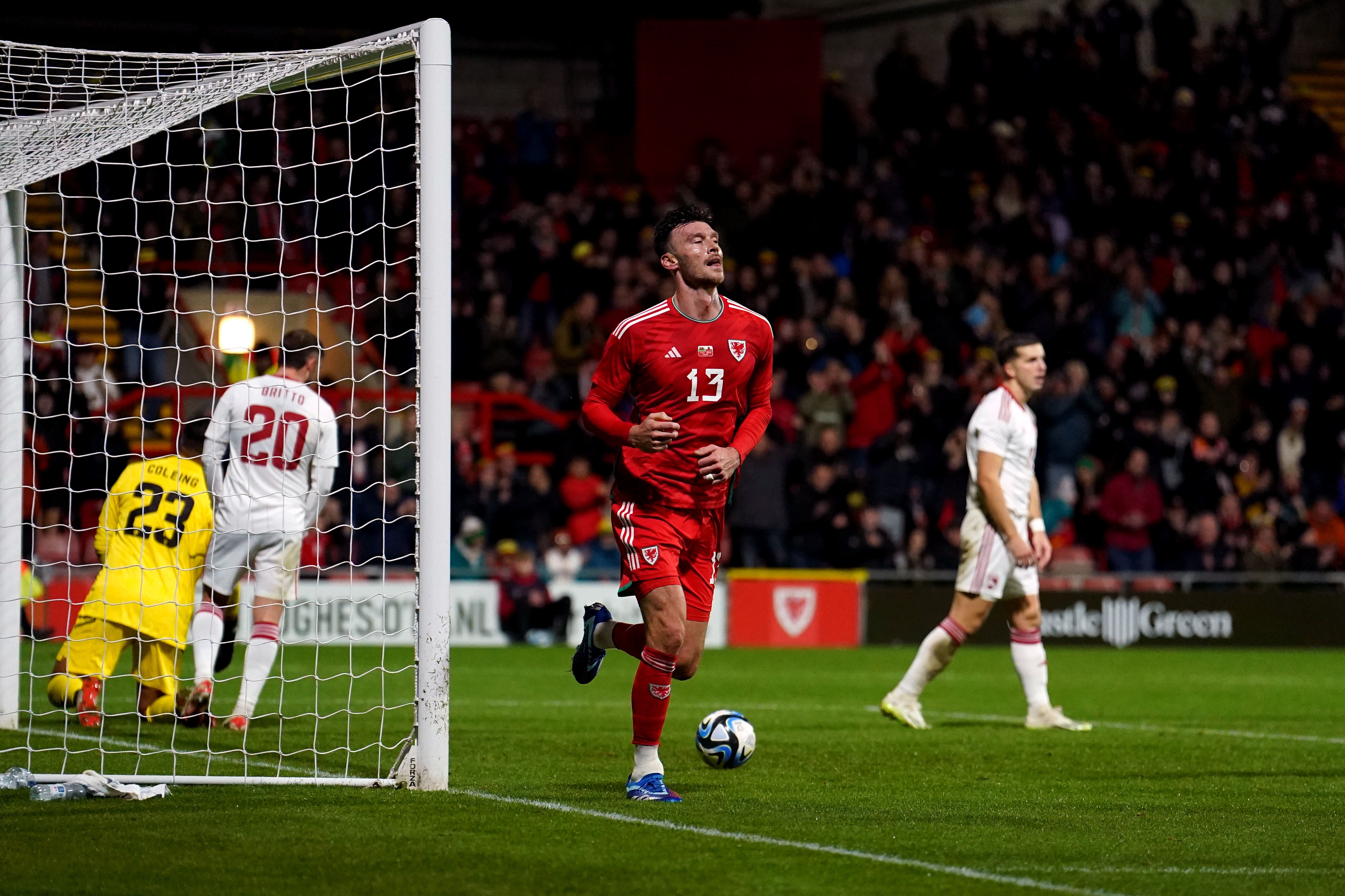 Kieffer Moore scored twice in Wales’ comfortable victory (Martin Rickett/PA)