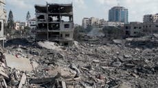 Devastating drone footage shows Gaza neighbourhood raised to the ground after Israeli strikes