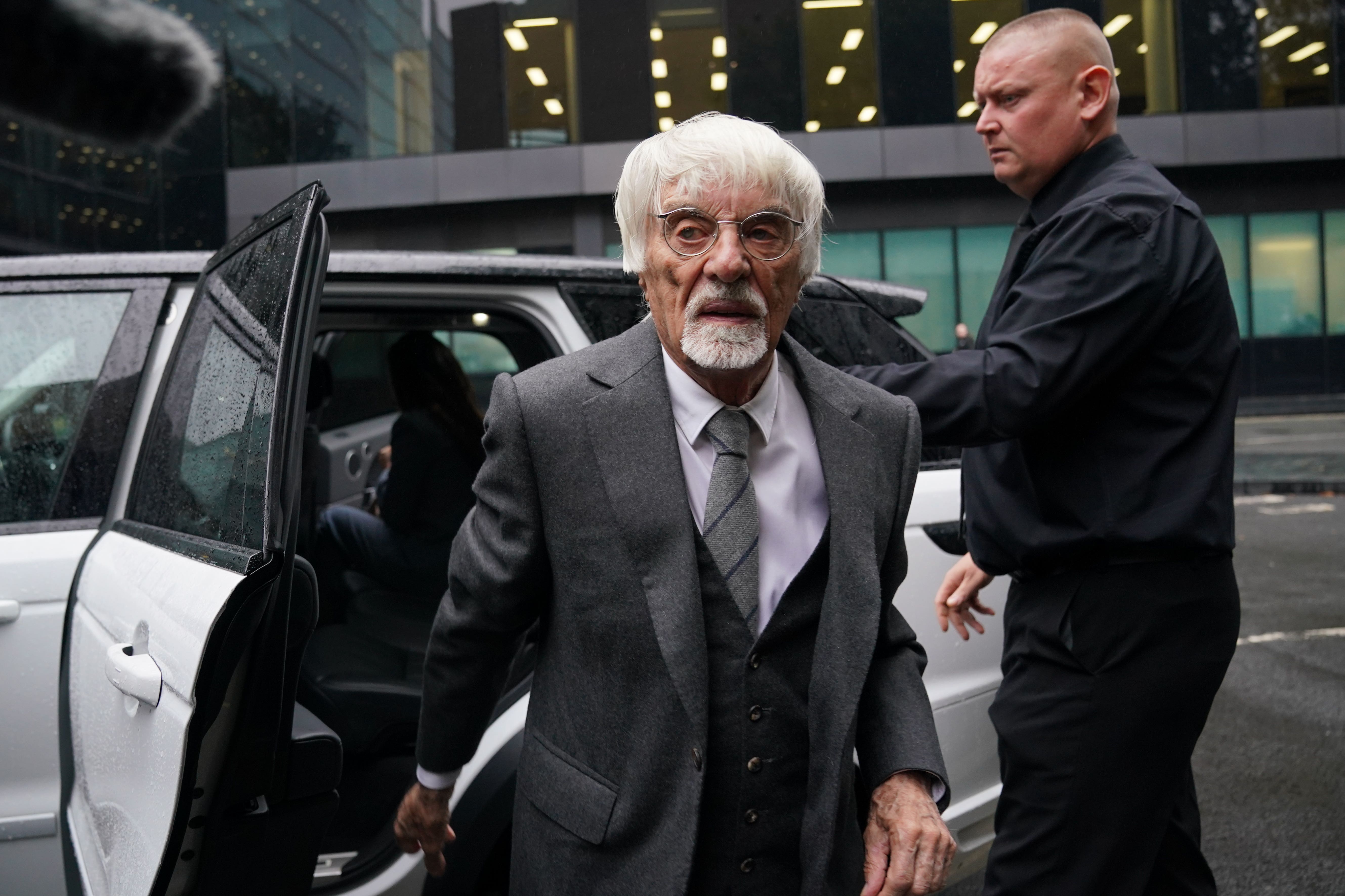 Bernie Ecclestone arrives at Southwark Crown Court on Thursday