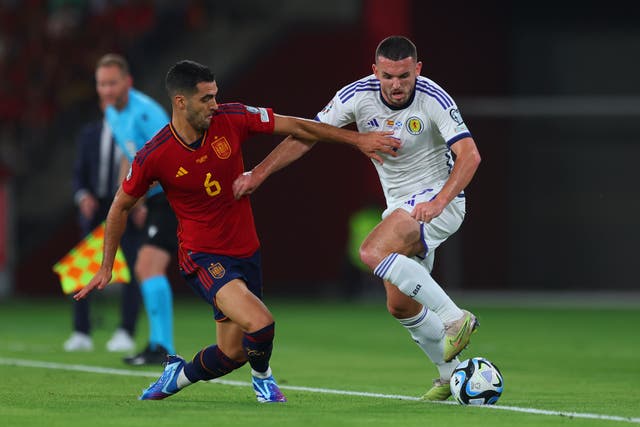 <p>John McGinn said the big moments ‘went against Scotland’  </p>