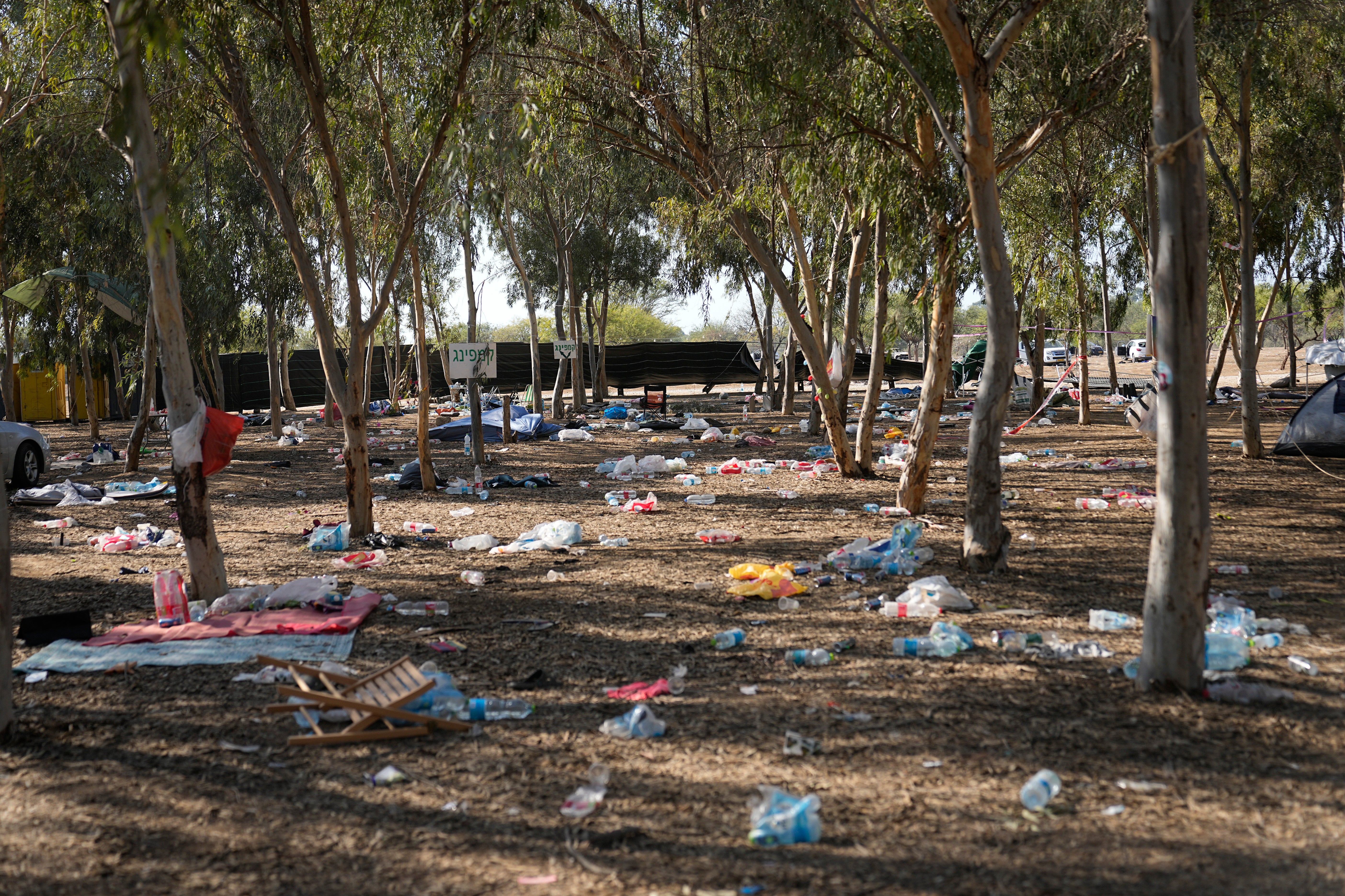 he site of a music festival near the border with the Gaza Strip in southern Israel