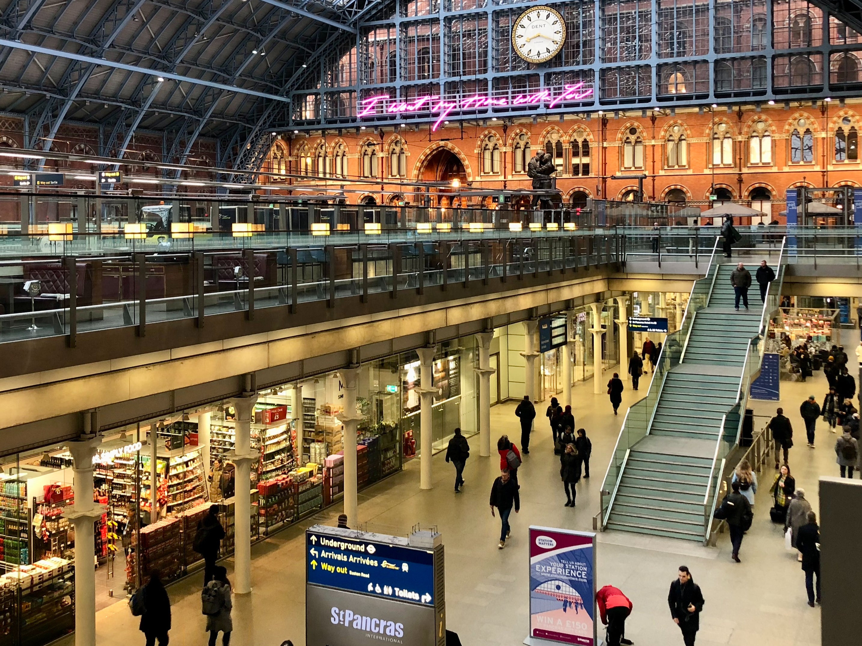 Standby zone: London St Pancras International, UK hub for Eurostar trains to Paris, Brussels and Amsterdam