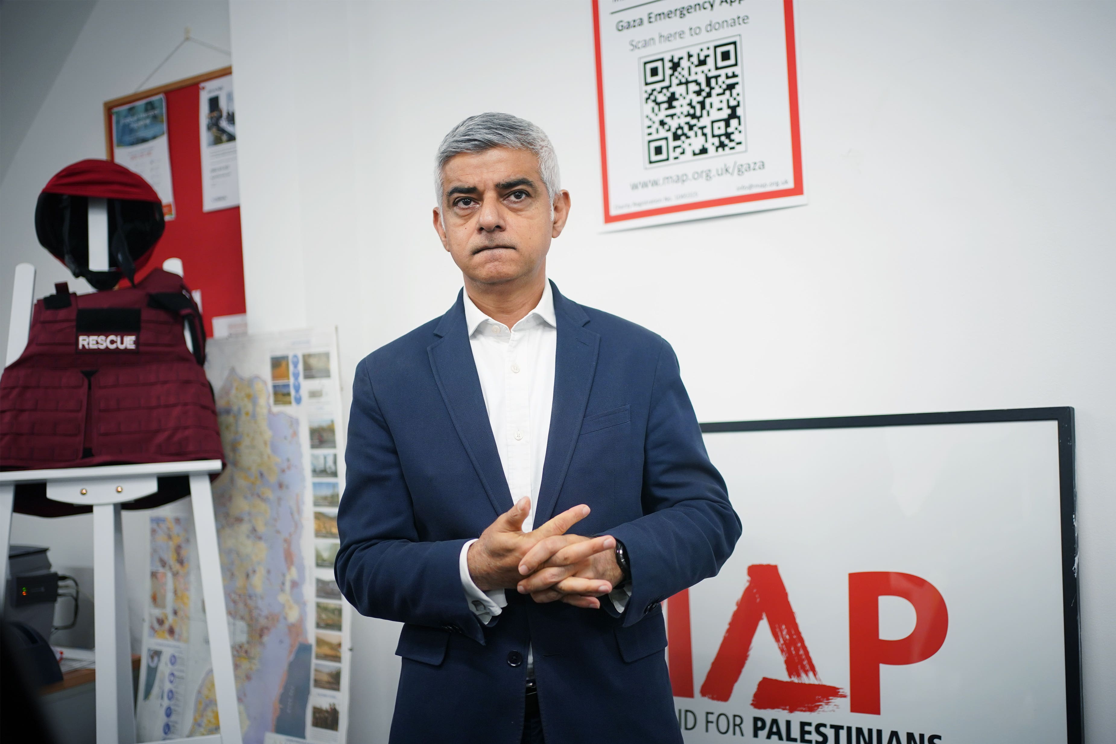 Sadiq Khan said he hoped Israel would ‘reconsider’ its tactics in Gaza (Yui Mok/PA)